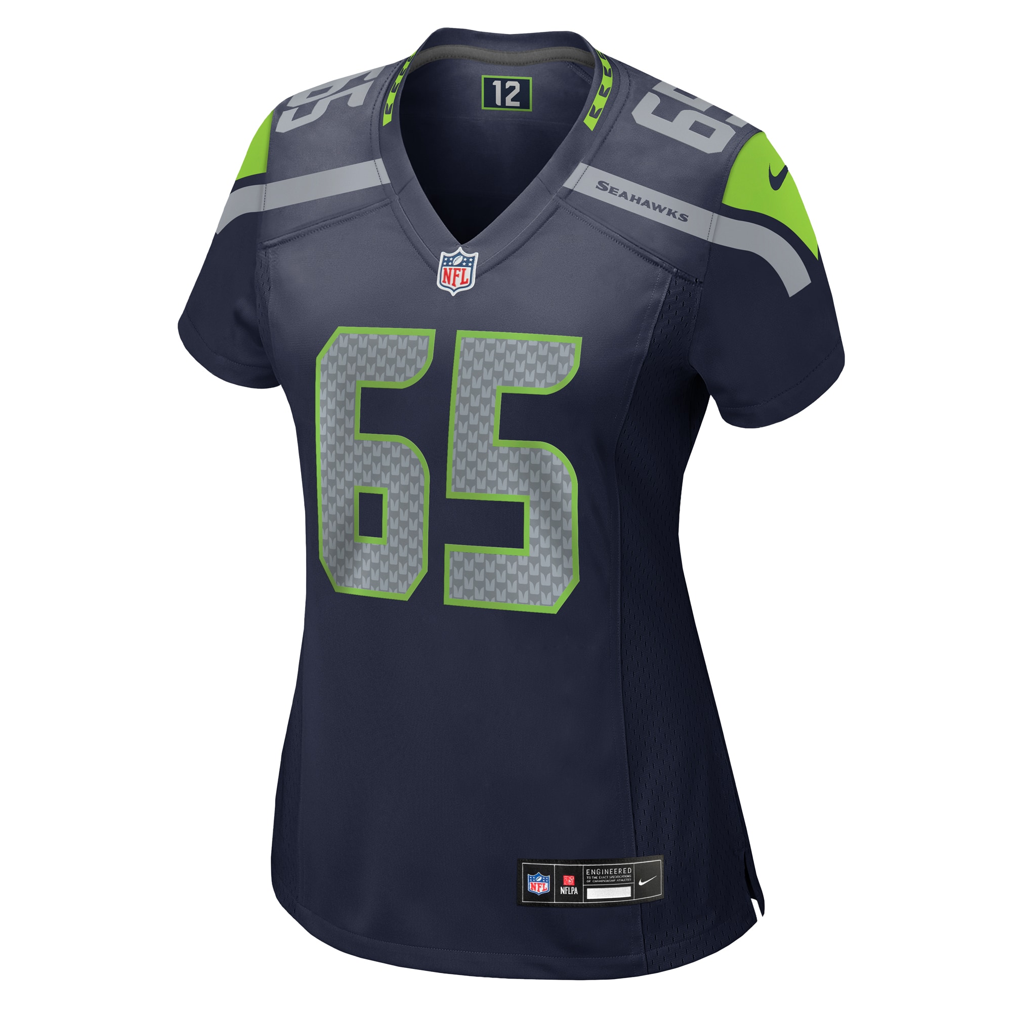 Alternative view of Michael Jerrell Seattle Seahawks Game Jersey - Women's