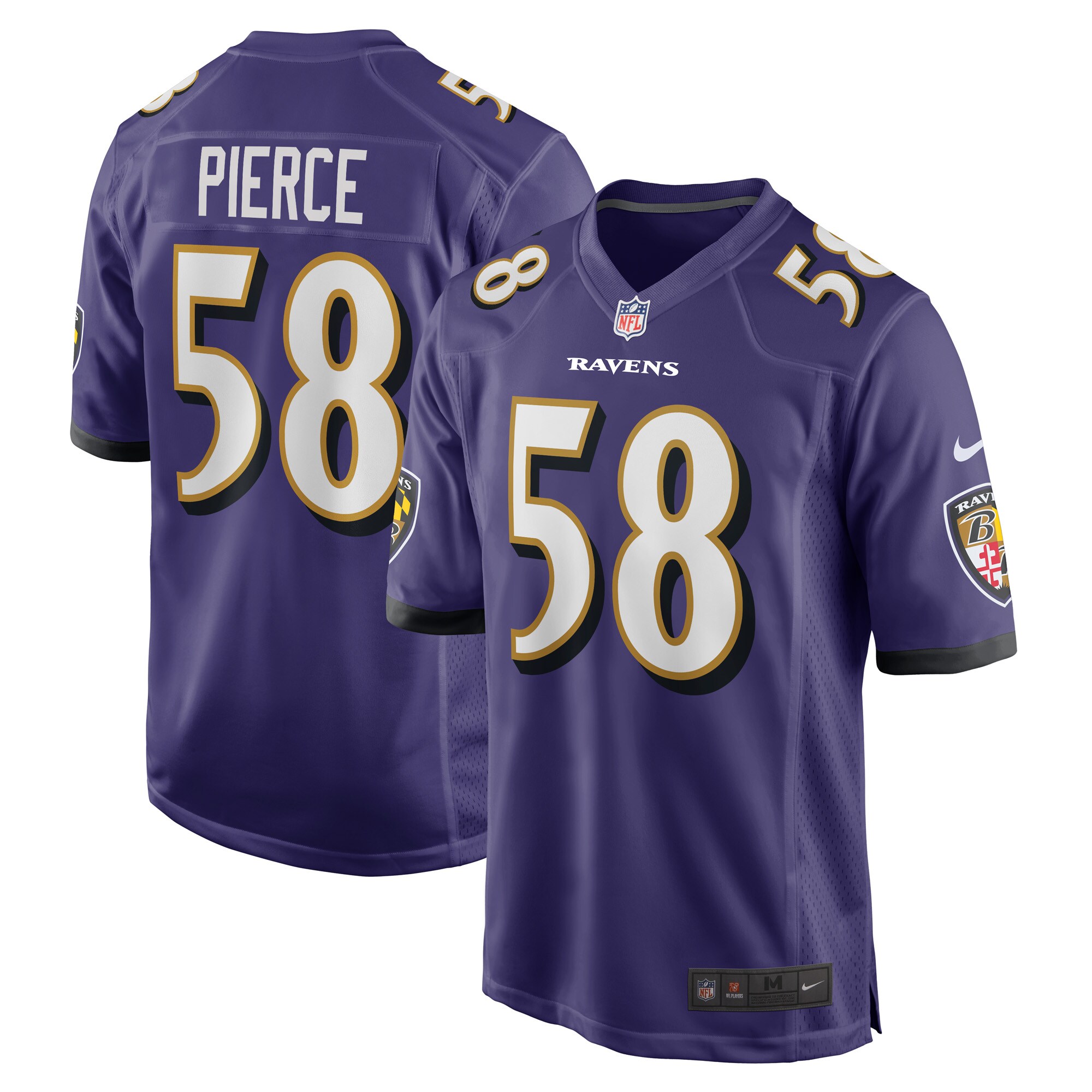 Michael Pierce Baltimore Ravens Game Jersey - Men's