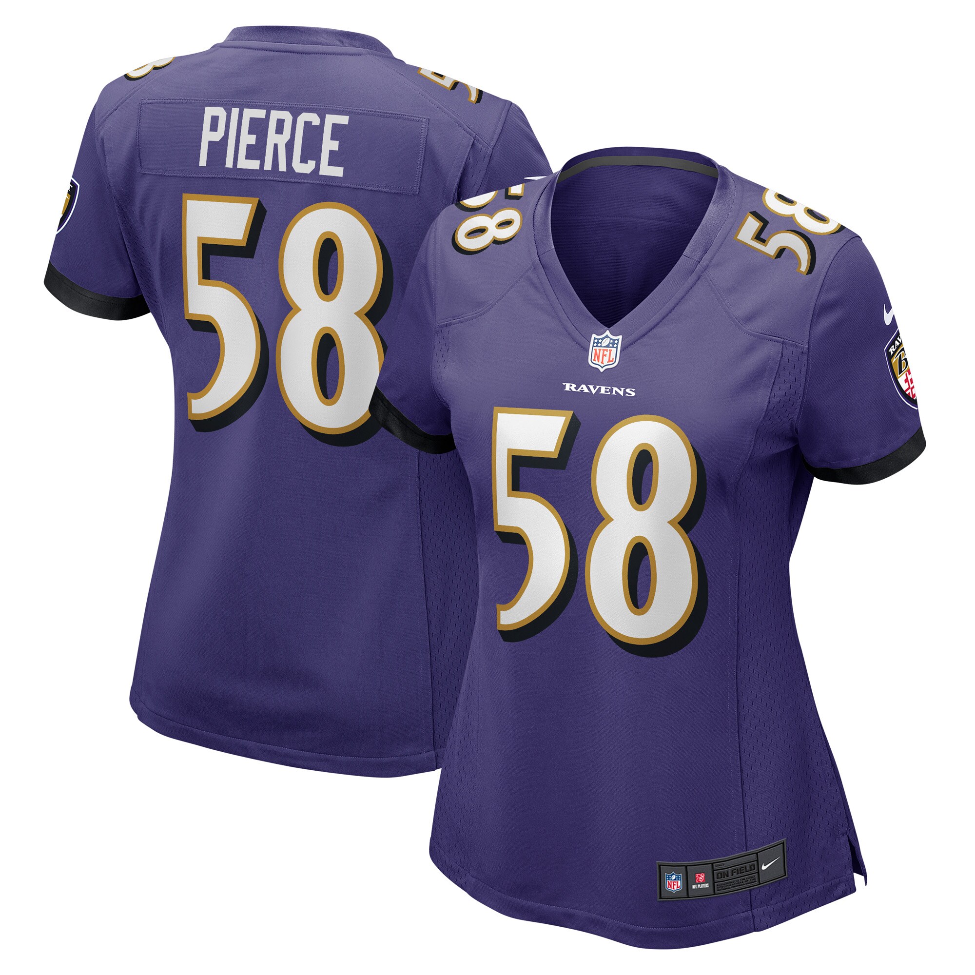 Michael Pierce Baltimore Ravens Game Jersey - Women's