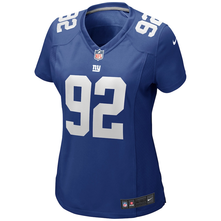Alternative view of Michael Strahan #92 New York Giants Game Jersey - Women's | Royal