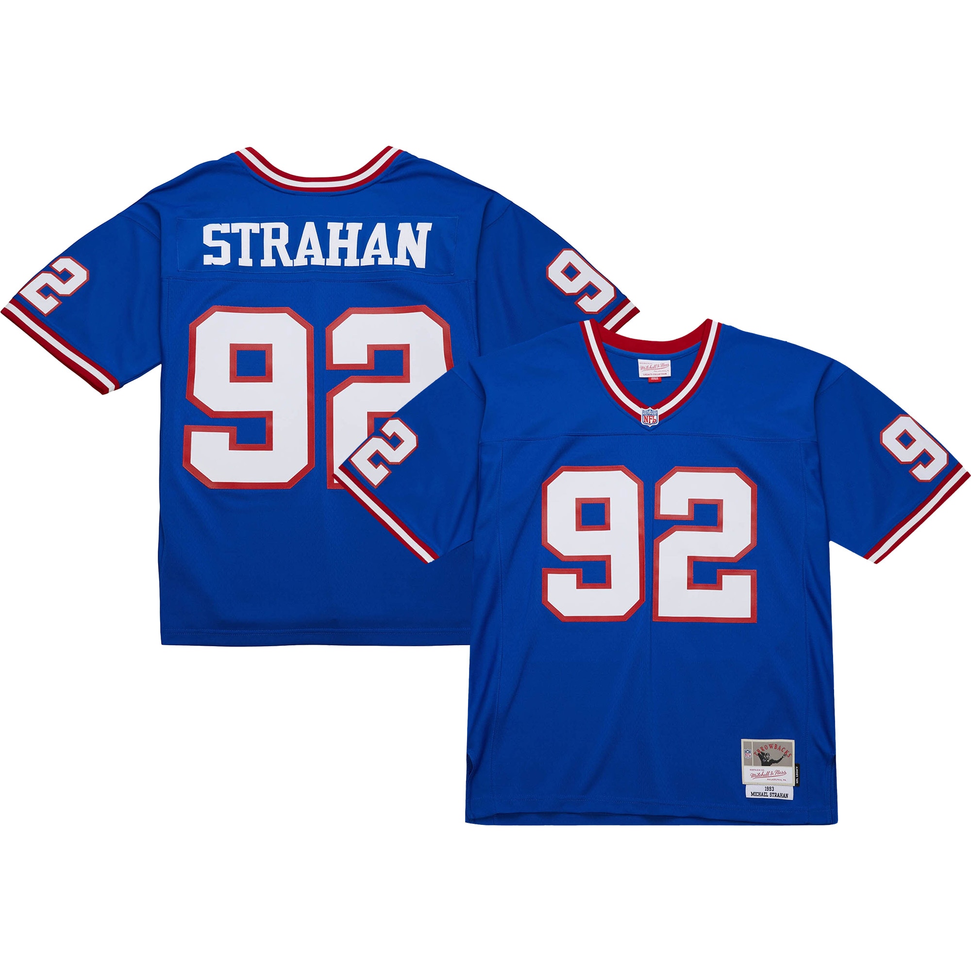 Michael Strahan Mitchell & Ness New York Giants Retired Player Game Jersey - Men's