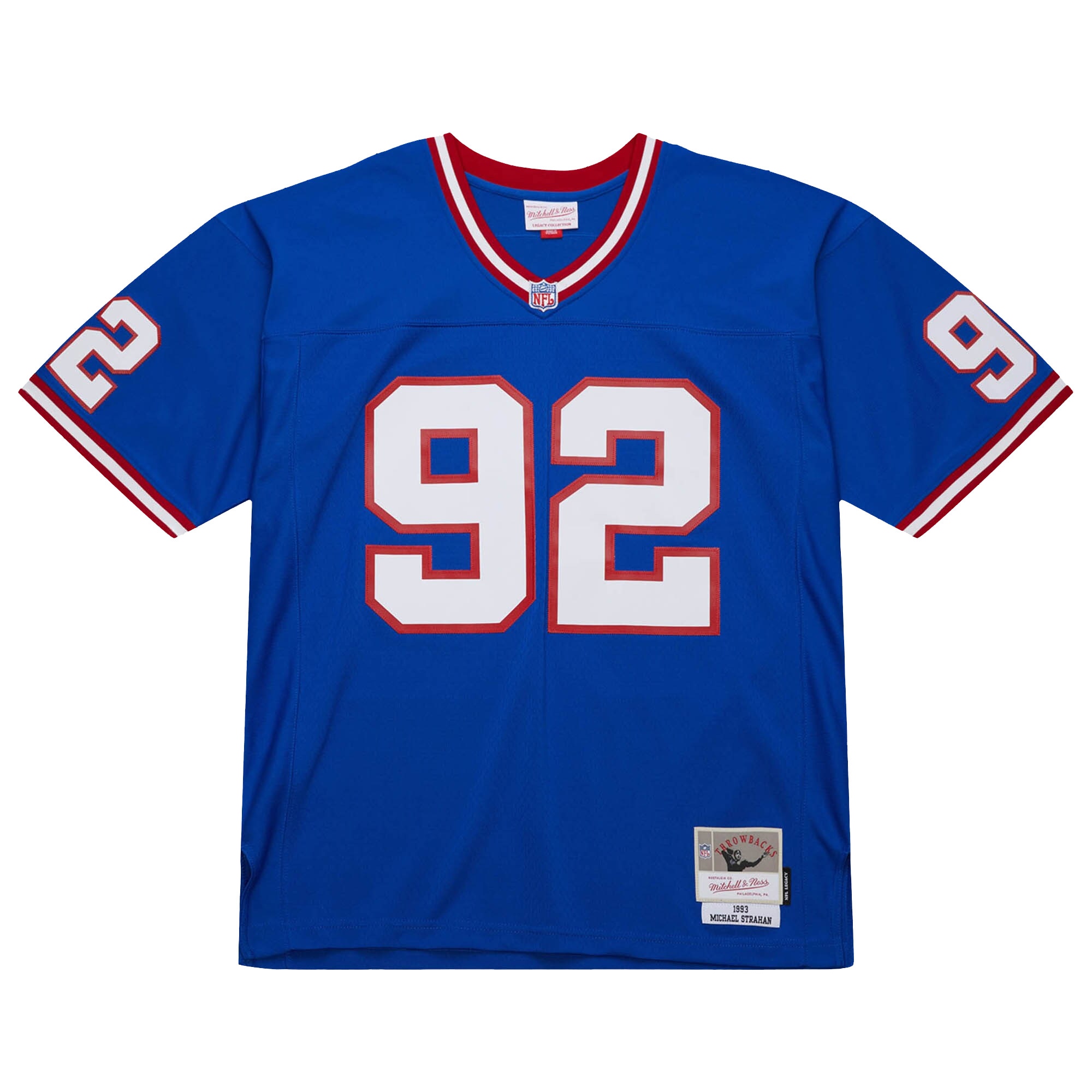 Alternative view of Michael Strahan Mitchell & Ness New York Giants Retired Player Game Jersey - Men's