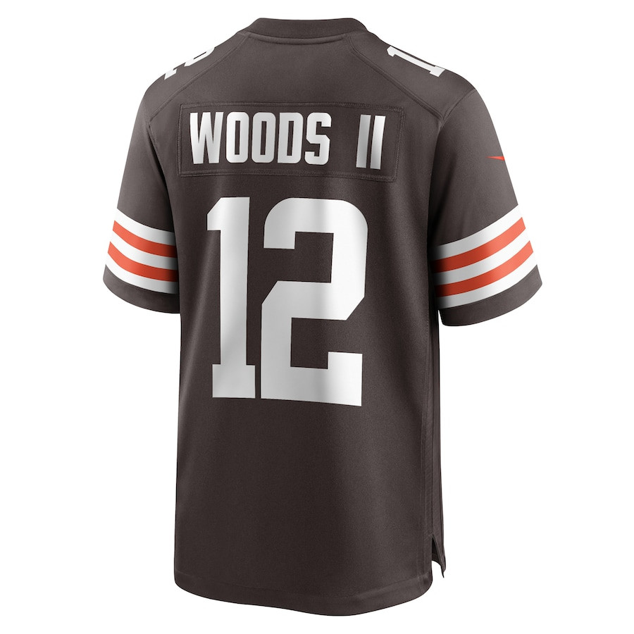 Michael Woods II #12 Cleveland Browns Game Jersey - Men's | Brown - Image 3