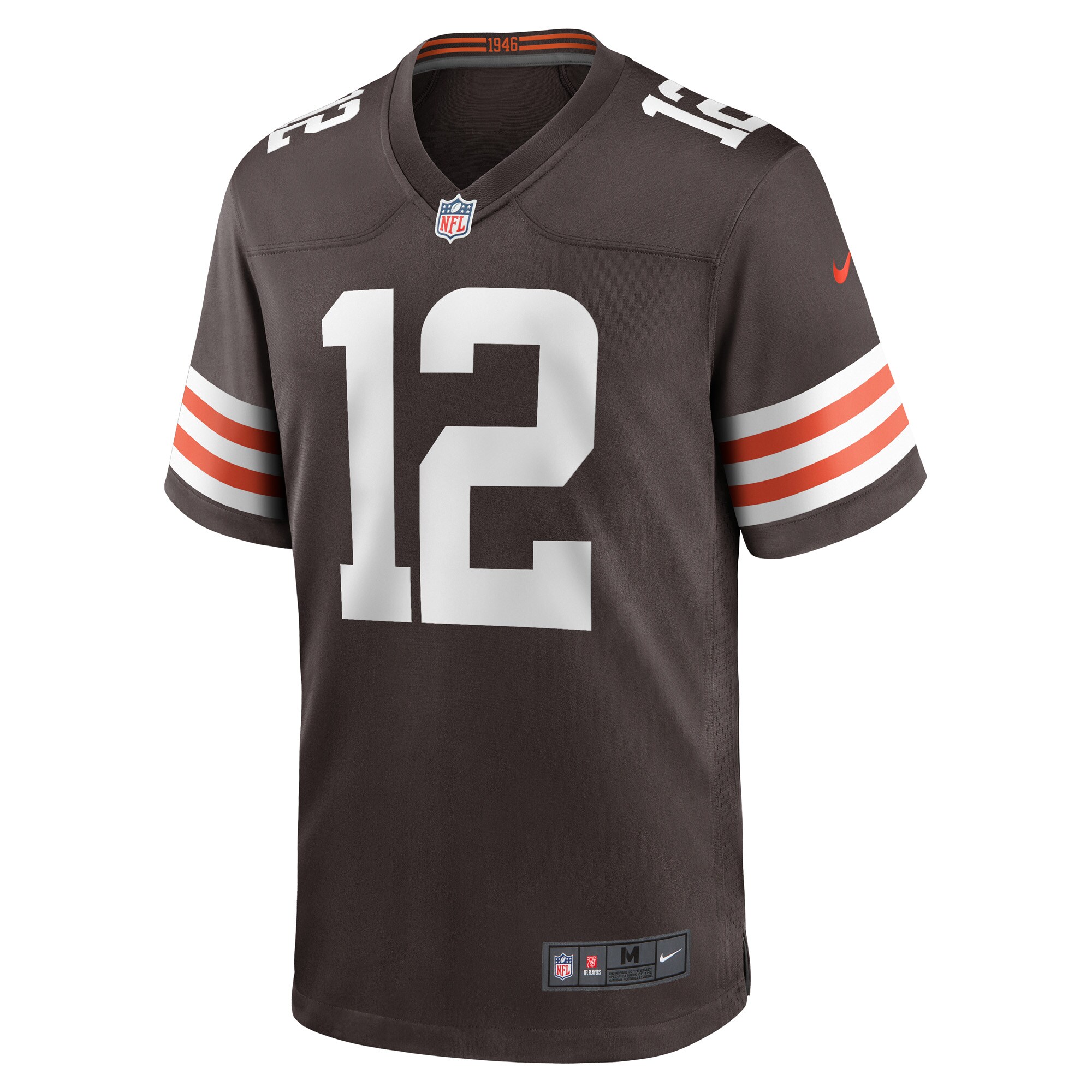 Alternative view of Michael Woods II Cleveland Browns Game Jersey - Men's