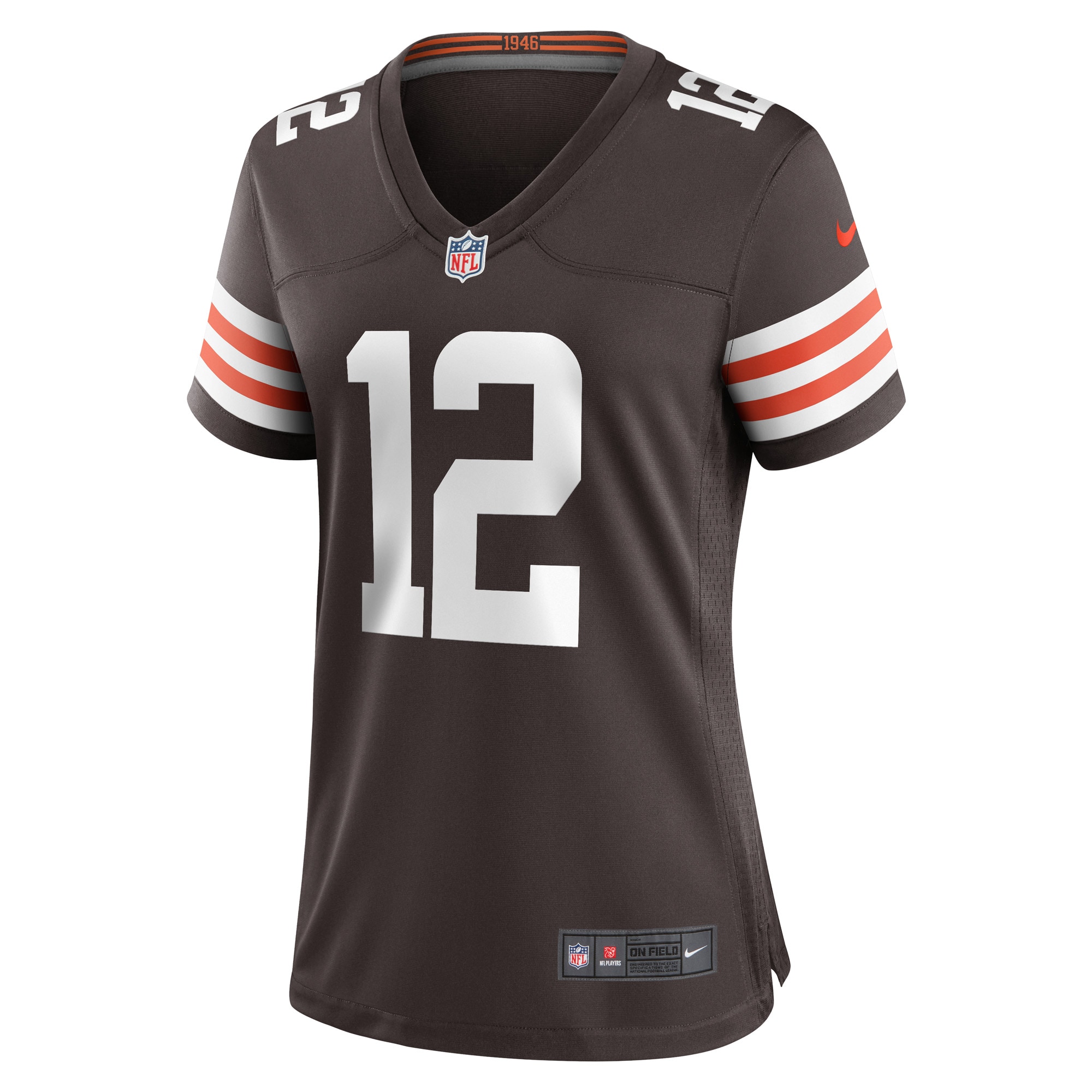 Alternative view of Michael Woods II Cleveland Browns Game Jersey - Women's
