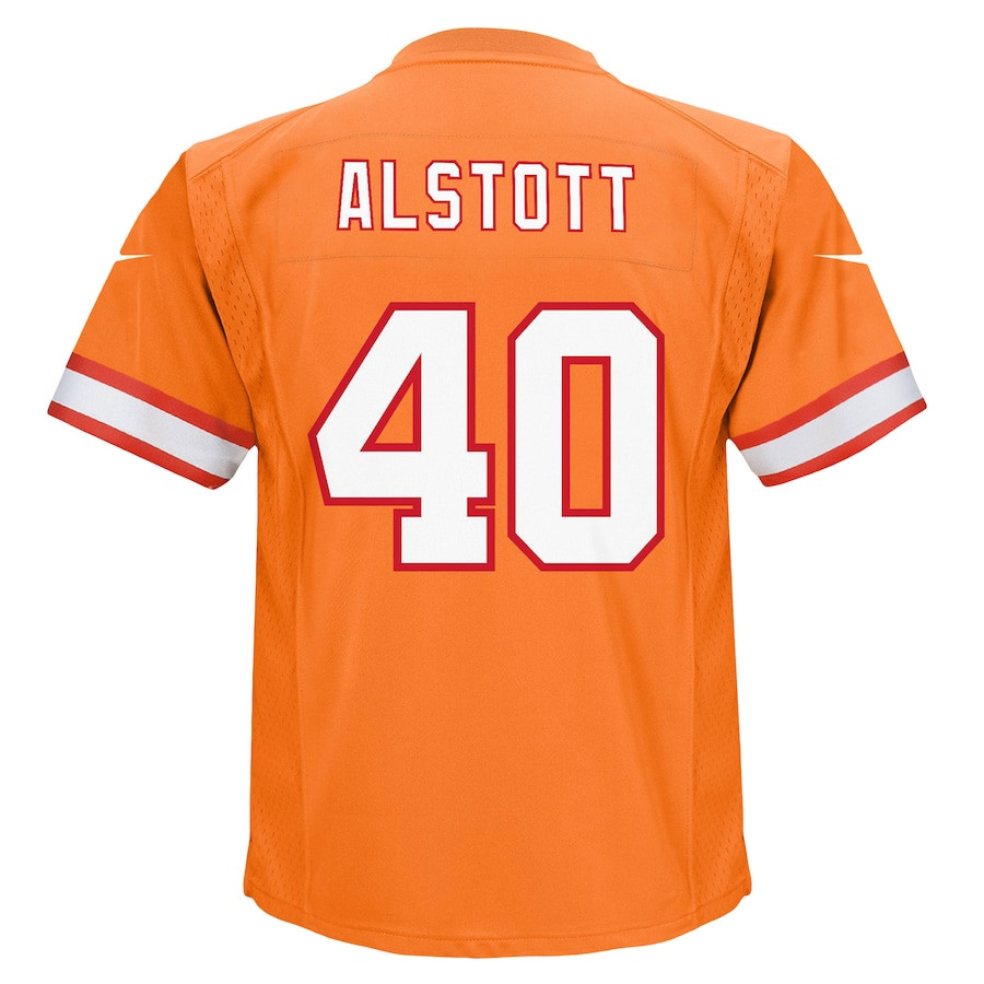 Mike Alstott #40 Tampa Bay Buccaneers Game Jersey - Youth | Orange - Image 3