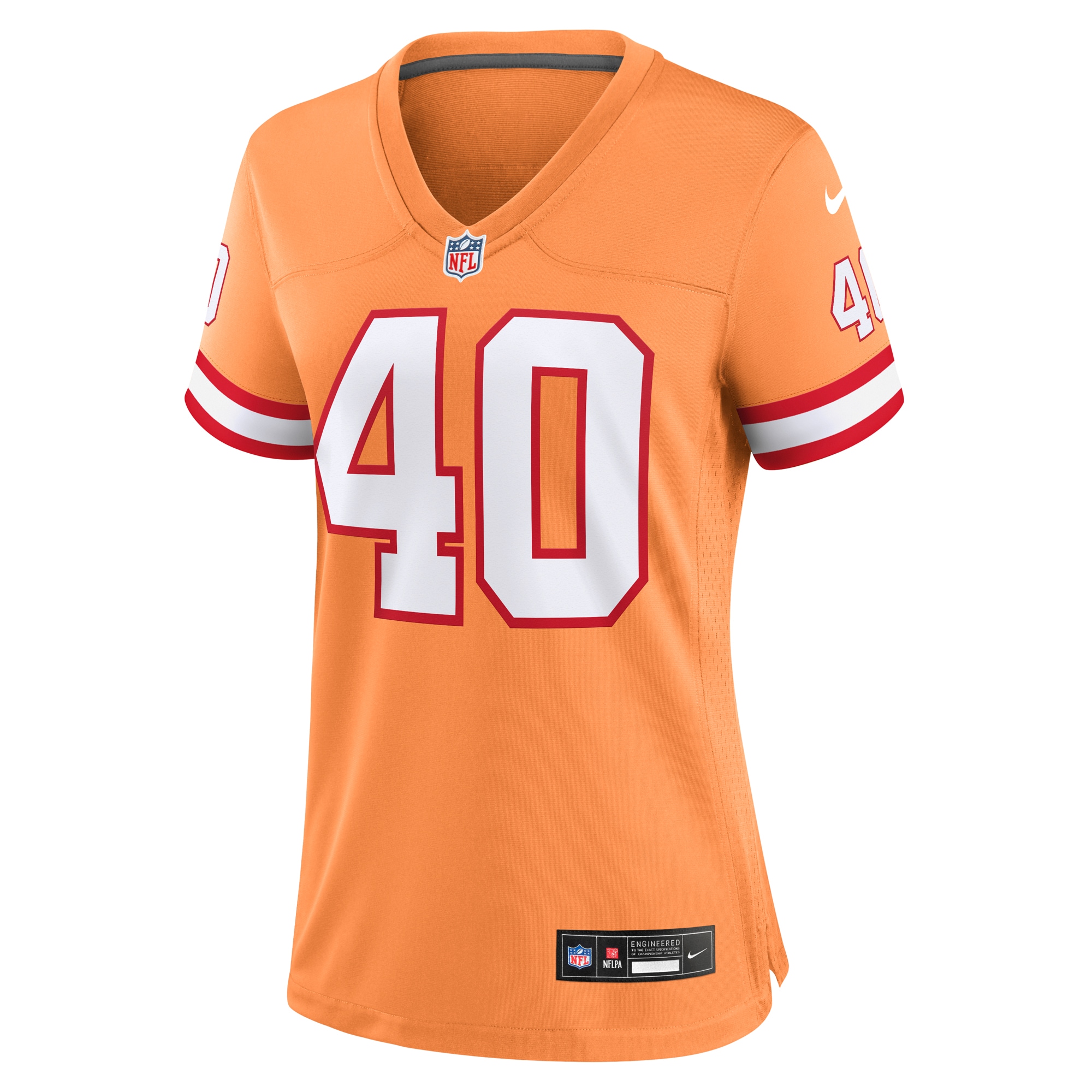 Alternative view of Mike Alstott Tampa Bay Buccaneers Throwback Game Jersey - Women's