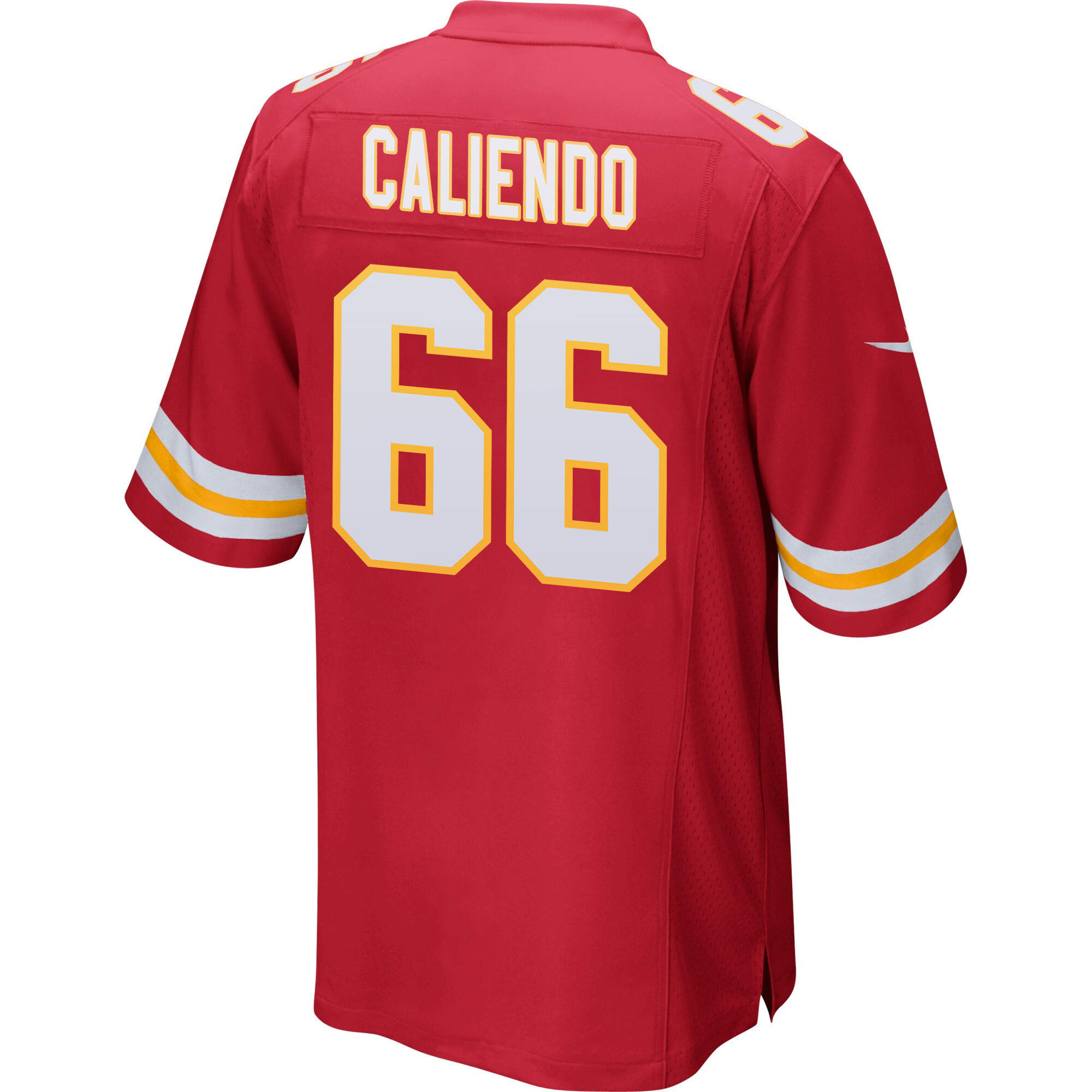 Mike Caliendo #66 Kansas City Chiefs Game Jersey - Men's | Red - Image 3
