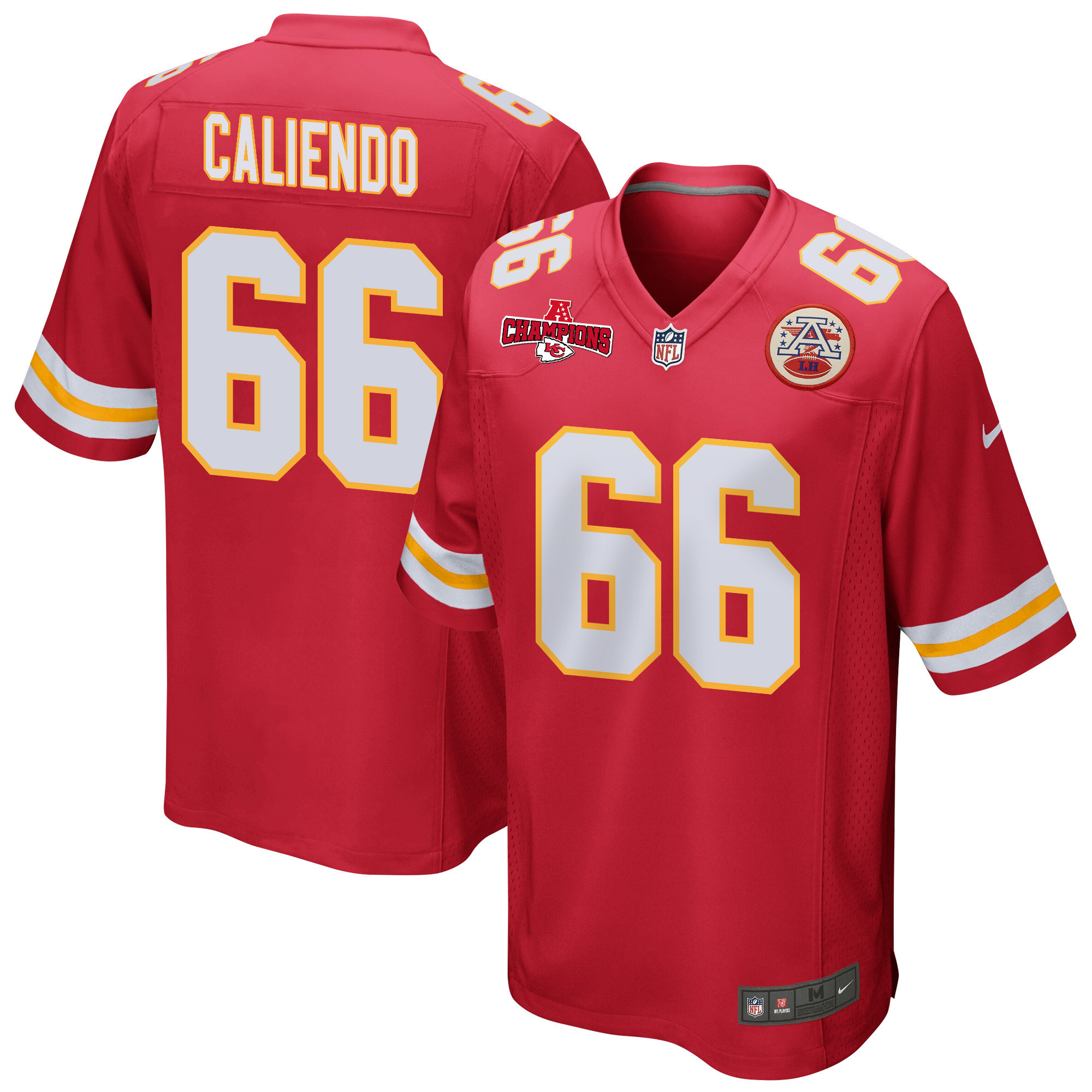 Mike Caliendo #66 Kansas City Chiefs Game Jersey - Men's | Red