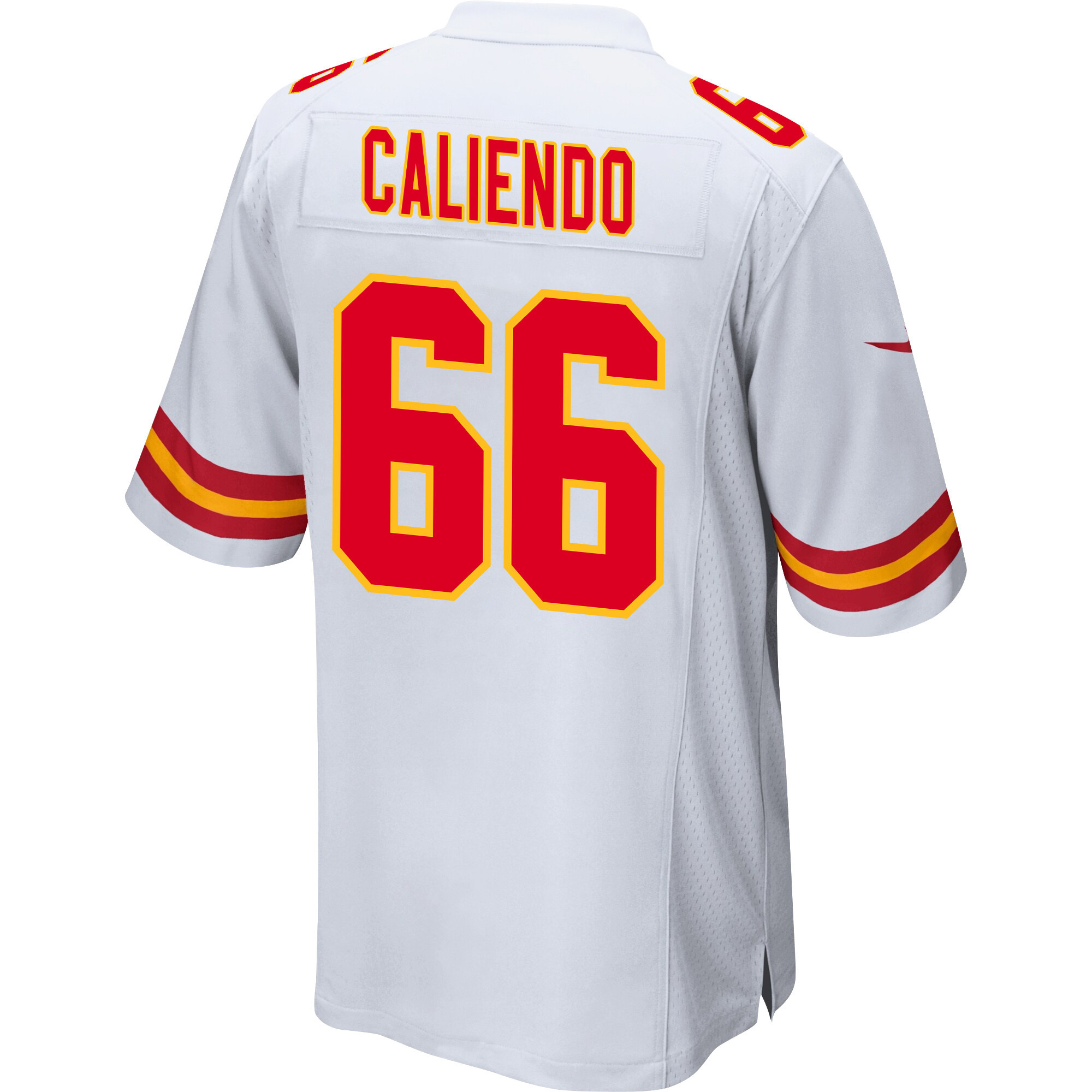 Mike Caliendo #66 Kansas City Chiefs Game Jersey - Men's | White - Image 3