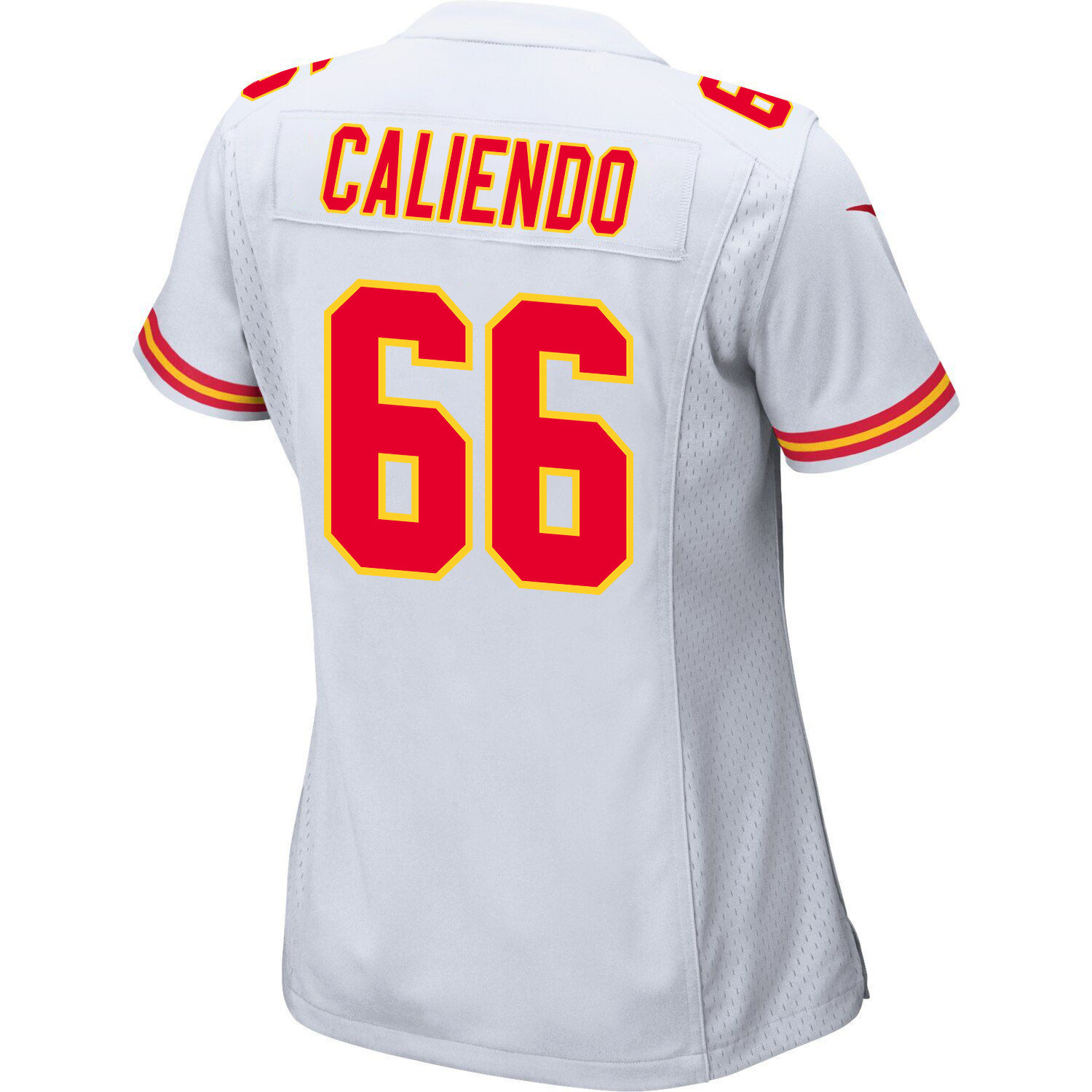 Mike Caliendo #66 Kansas City Chiefs Super Bowl LVIII Patch Game Jersey - Women's | White - Image 3