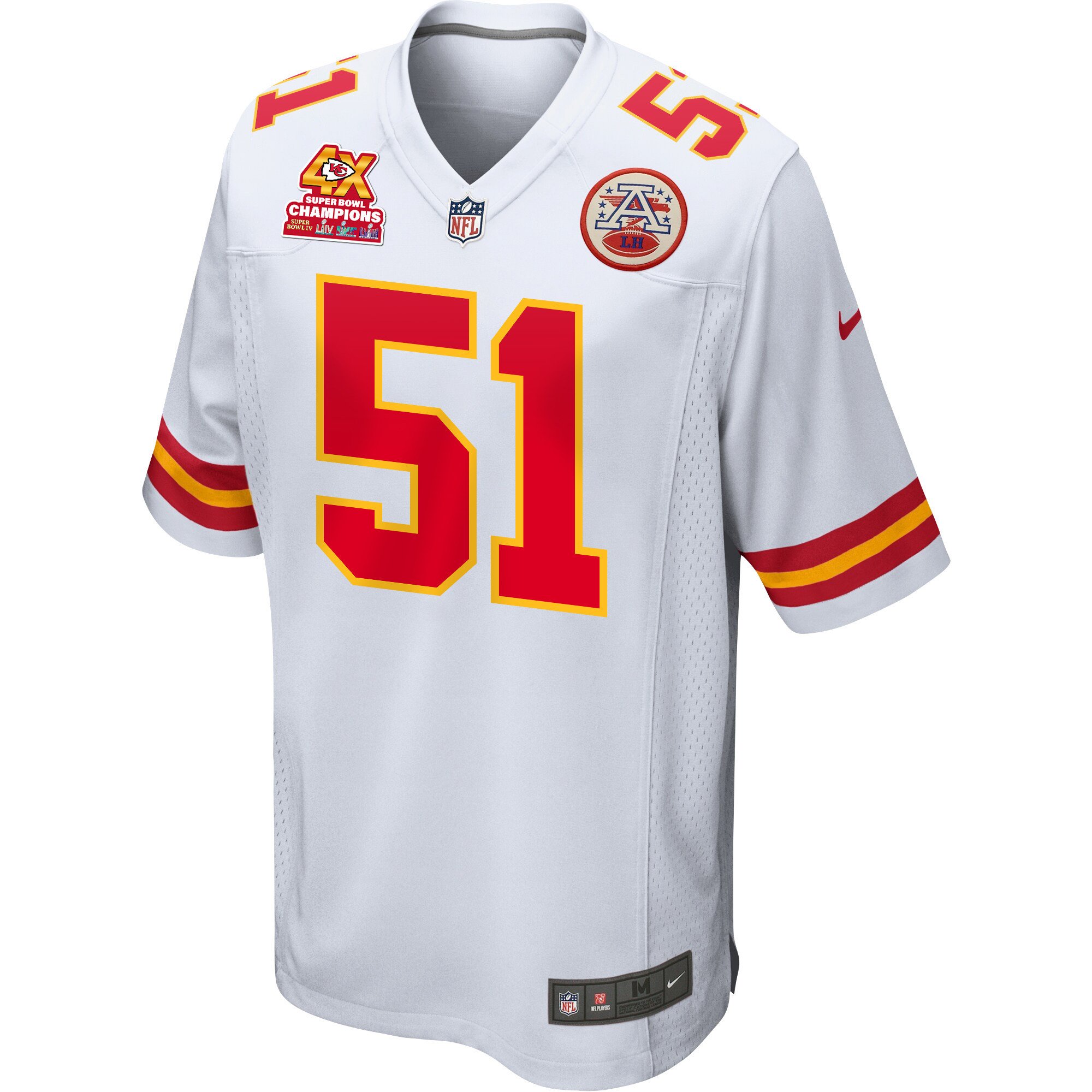 Mike Danna #51 Kansas City Chiefs Super Bowl LVIII Champions 4X Game Jersey - Men's | White - Image 2