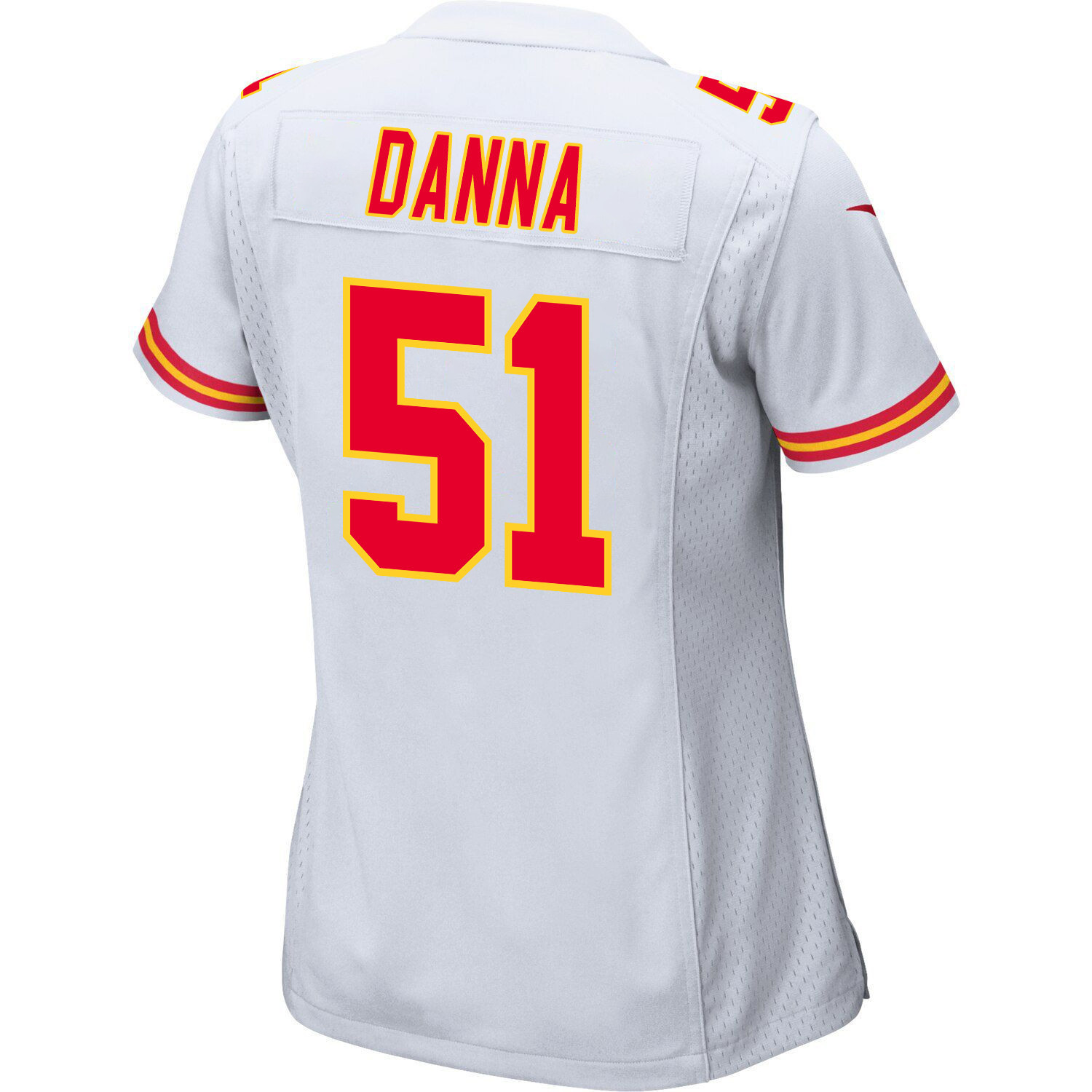 Mike Danna #51 Kansas City Chiefs Super Bowl LVIII Patch Game Jersey - Women's | White - Image 3