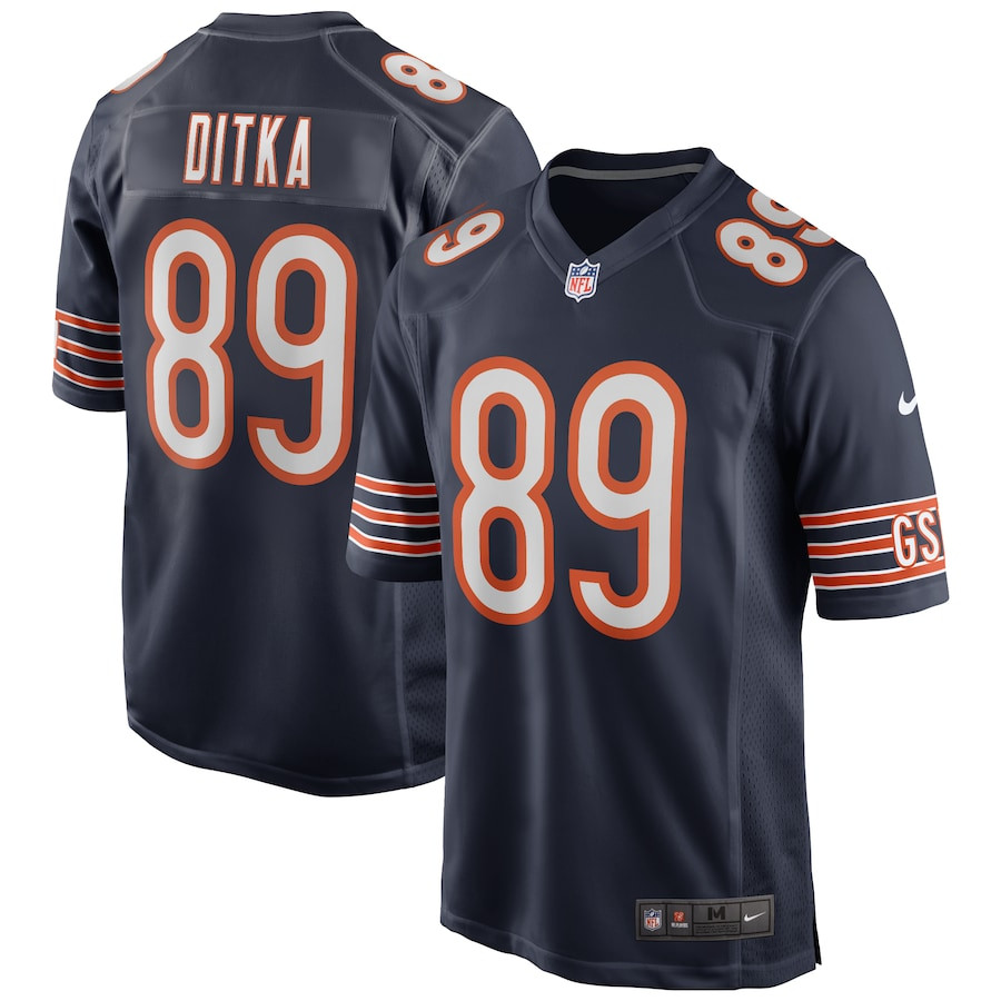 Mike Ditka #89 Chicago Bears Game Jersey - Men's | Navy