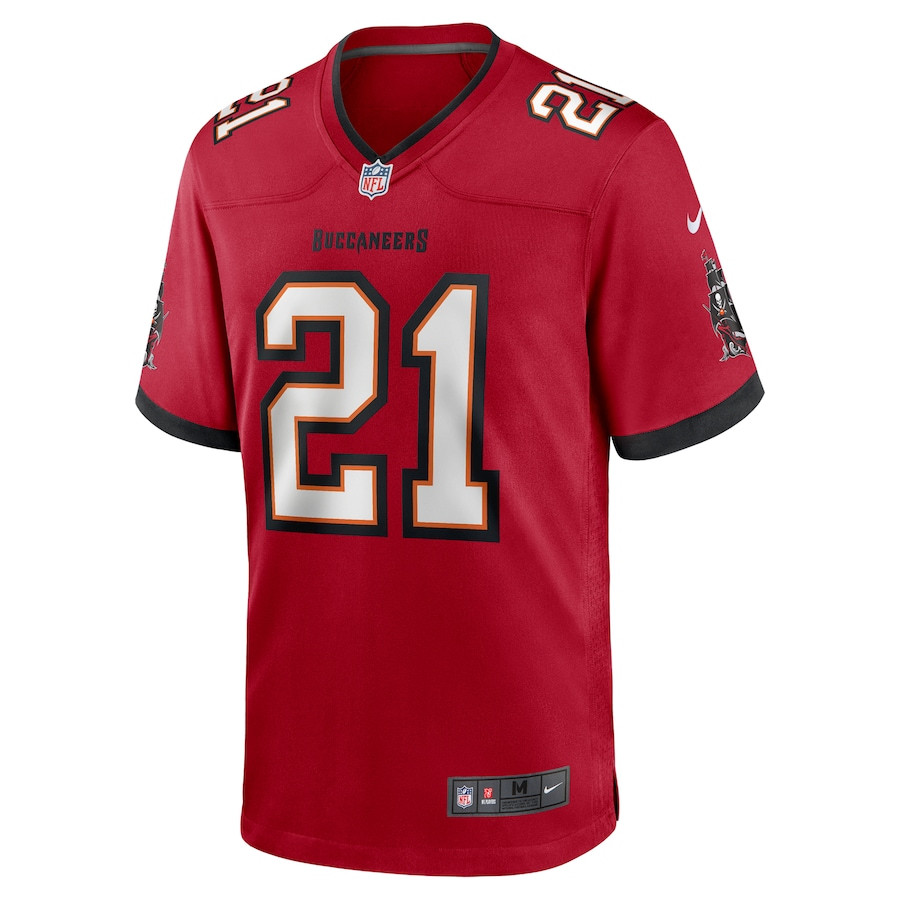 Alternative view of Mike Edwards #21 Tampa Bay Buccaneers Game Jersey - Men's | Red