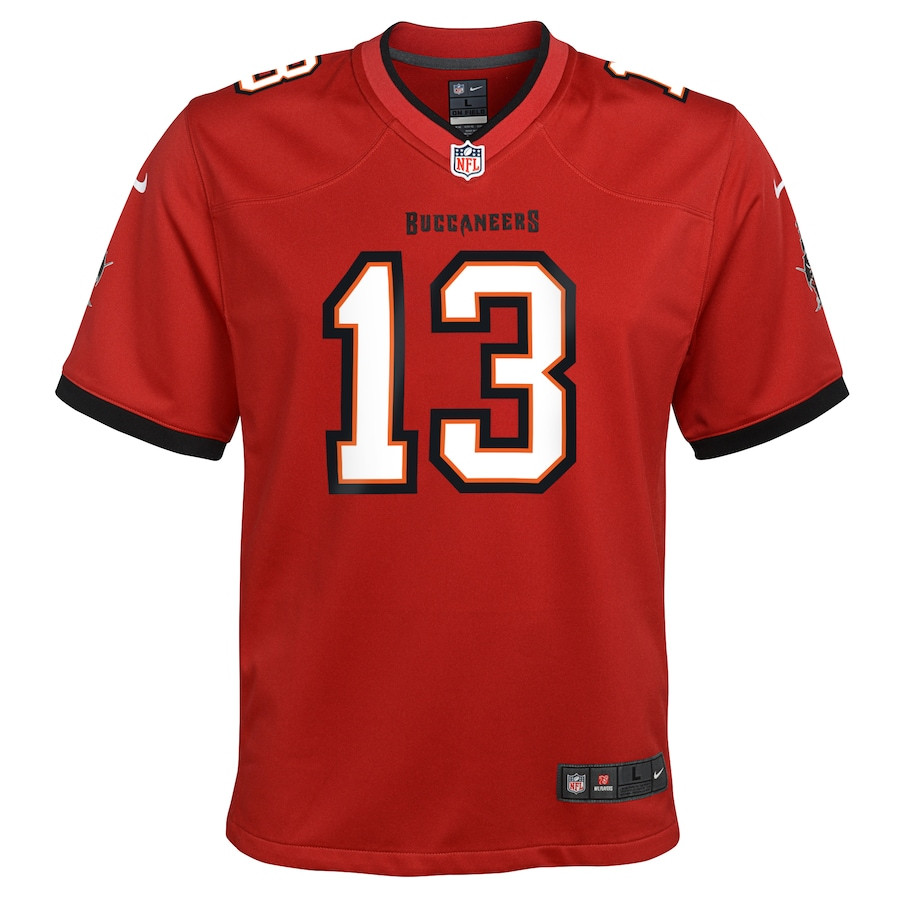 Alternative view of Mike Evans #13 Tampa Bay Buccaneers Game Jersey - Youth | Red