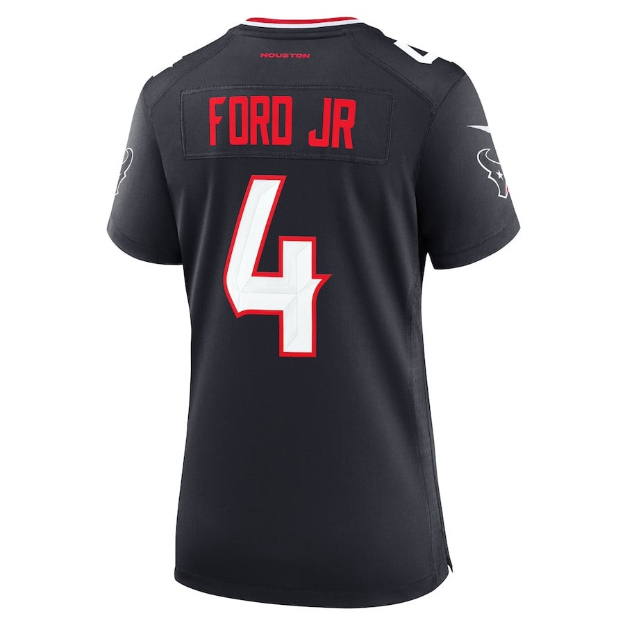Mike Ford #4 Houston Texans Game Jersey - Women's | Navy - Image 3