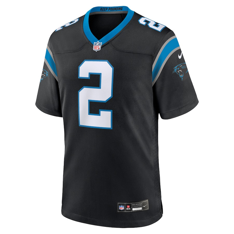 Alternative view of Mike Jackson #2 Carolina Panthers Game Jersey - Men's | Black