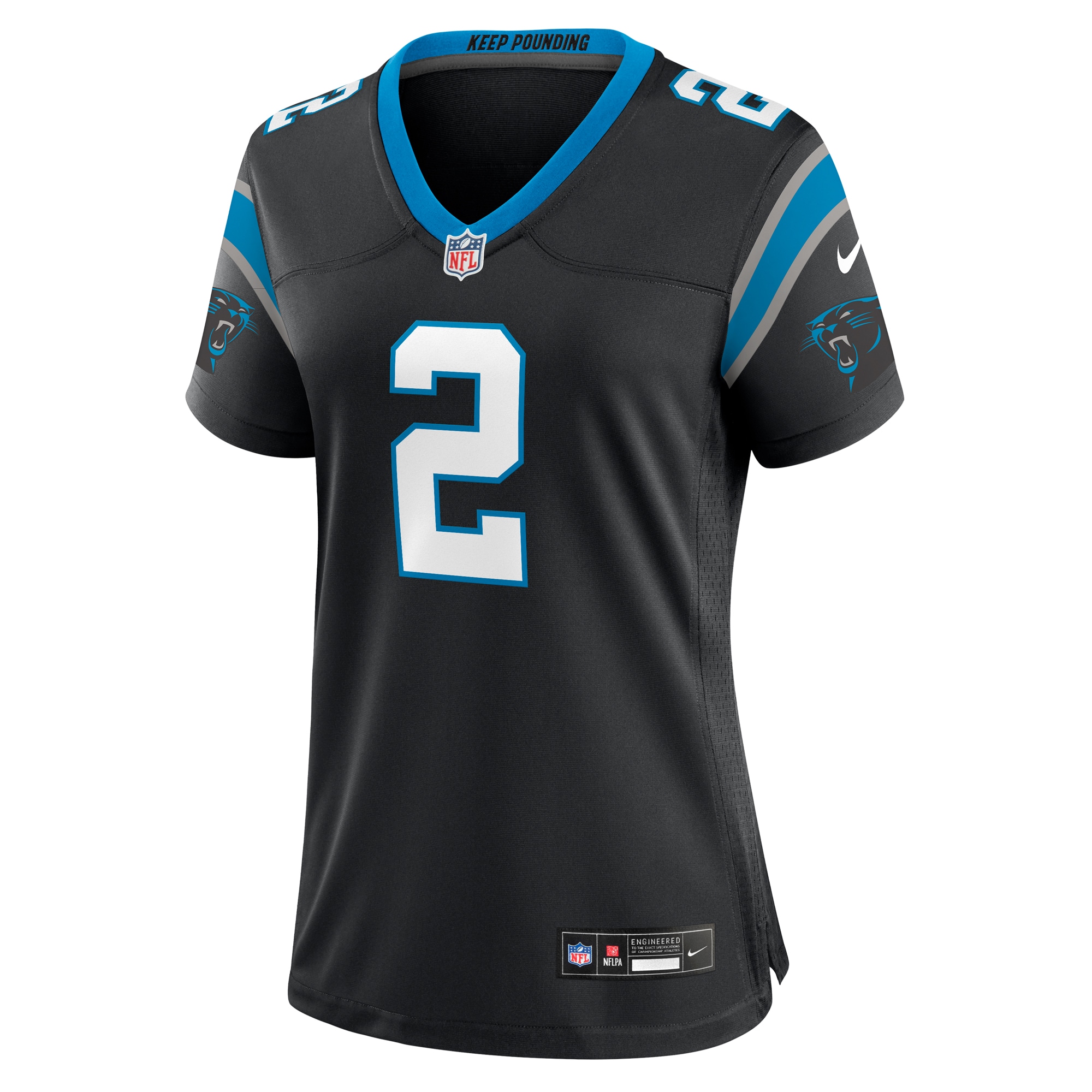 Alternative view of Mike Jackson Carolina Panthers Game Jersey - Women's