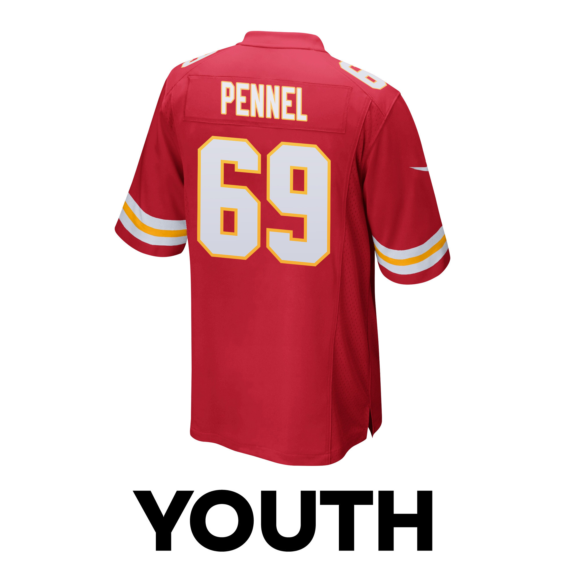 Mike Pennel #69 Kansas City Chiefs Super Bowl LVIII Champions 4X Game Jersey - Youth | Red - Image 3
