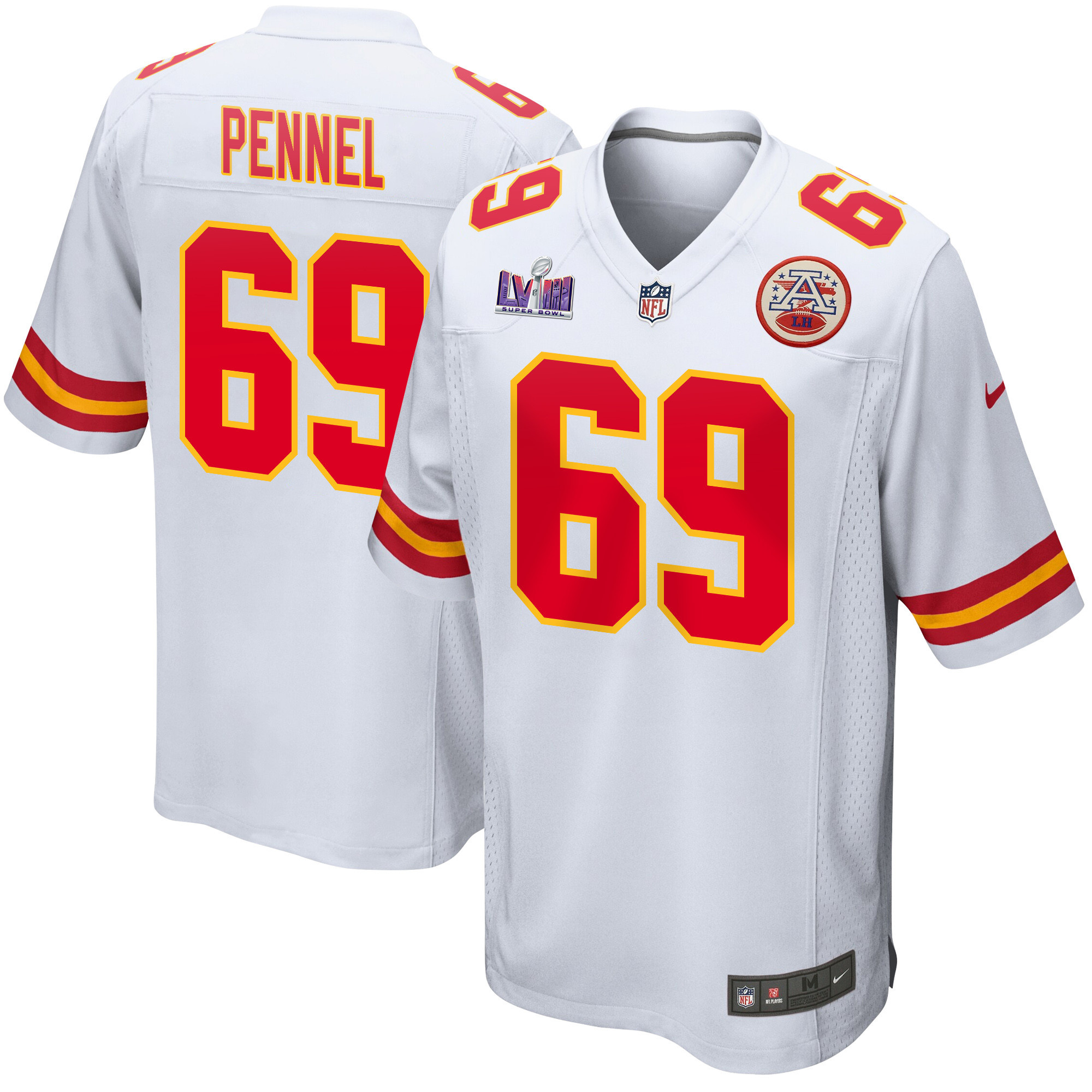 Mike Pennel #69 Kansas City Chiefs Super Bowl LVIII Patch Game Jersey - Men's | White