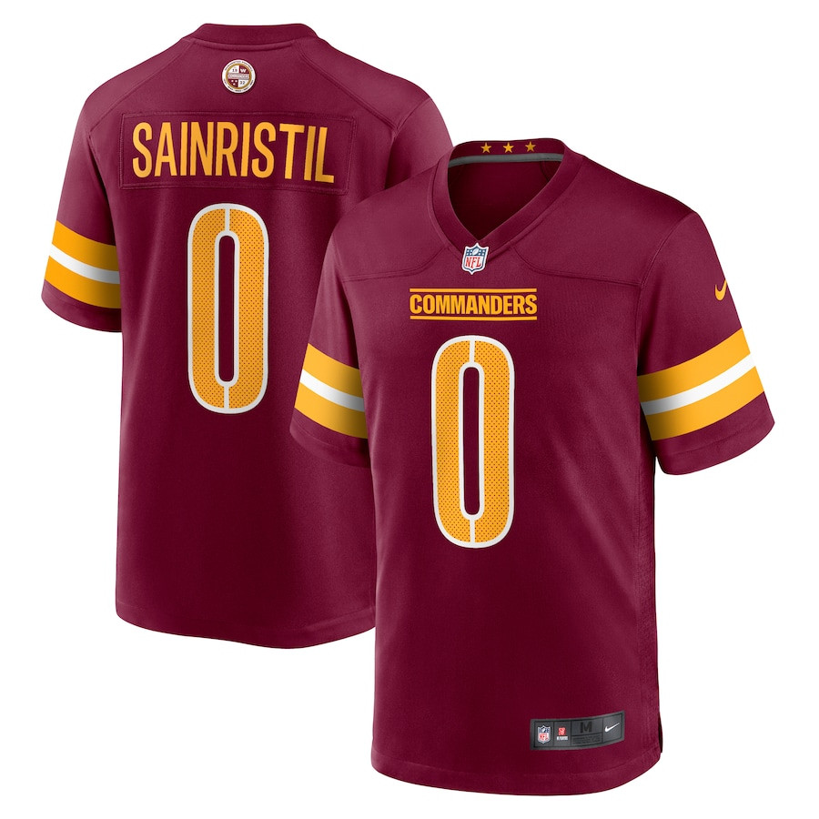 Mike Sainristil #0 Washington Commanders Game Jersey - Men's | Burgundy