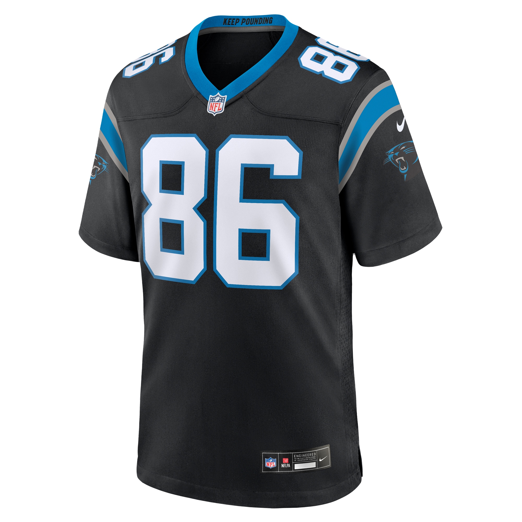 Alternative view of Mike Strachan Carolina Panthers Game Jersey - Men's