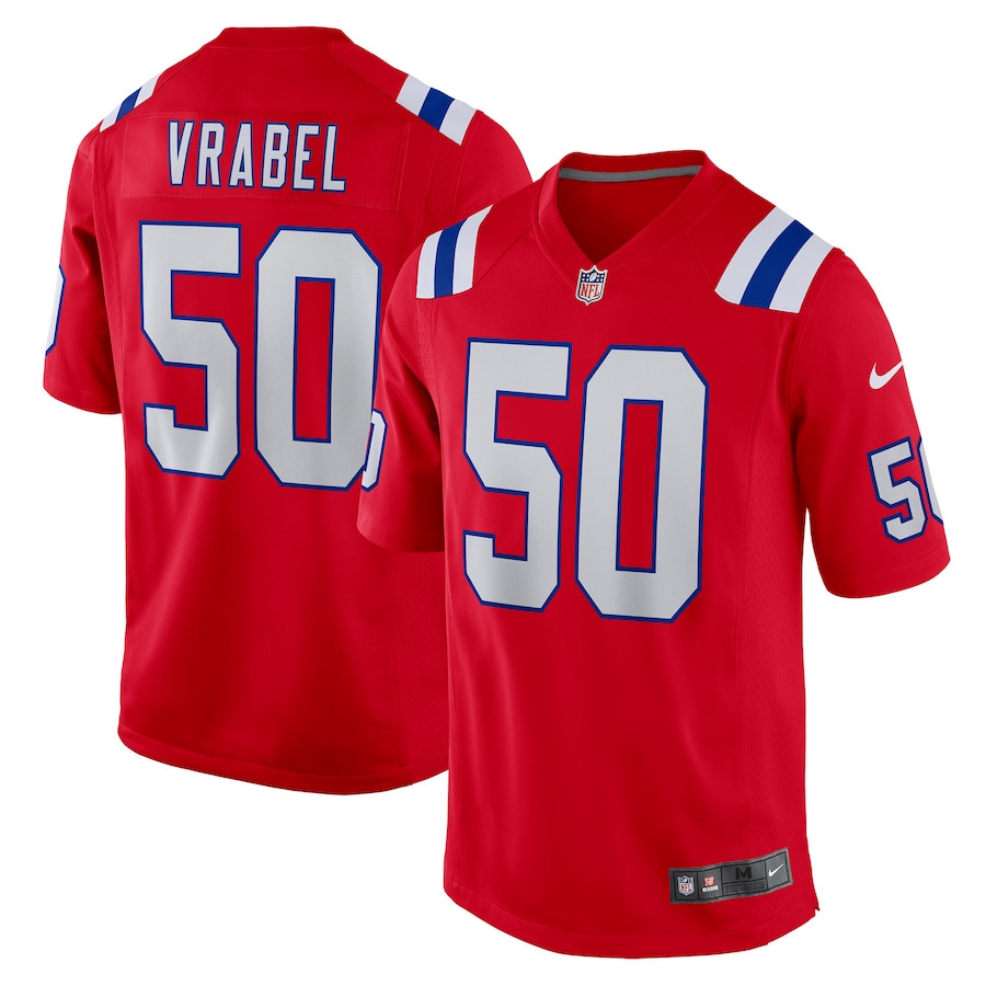 Mike Vrabel #50 New England Patriots Alternate Game Jersey - Men's | Red