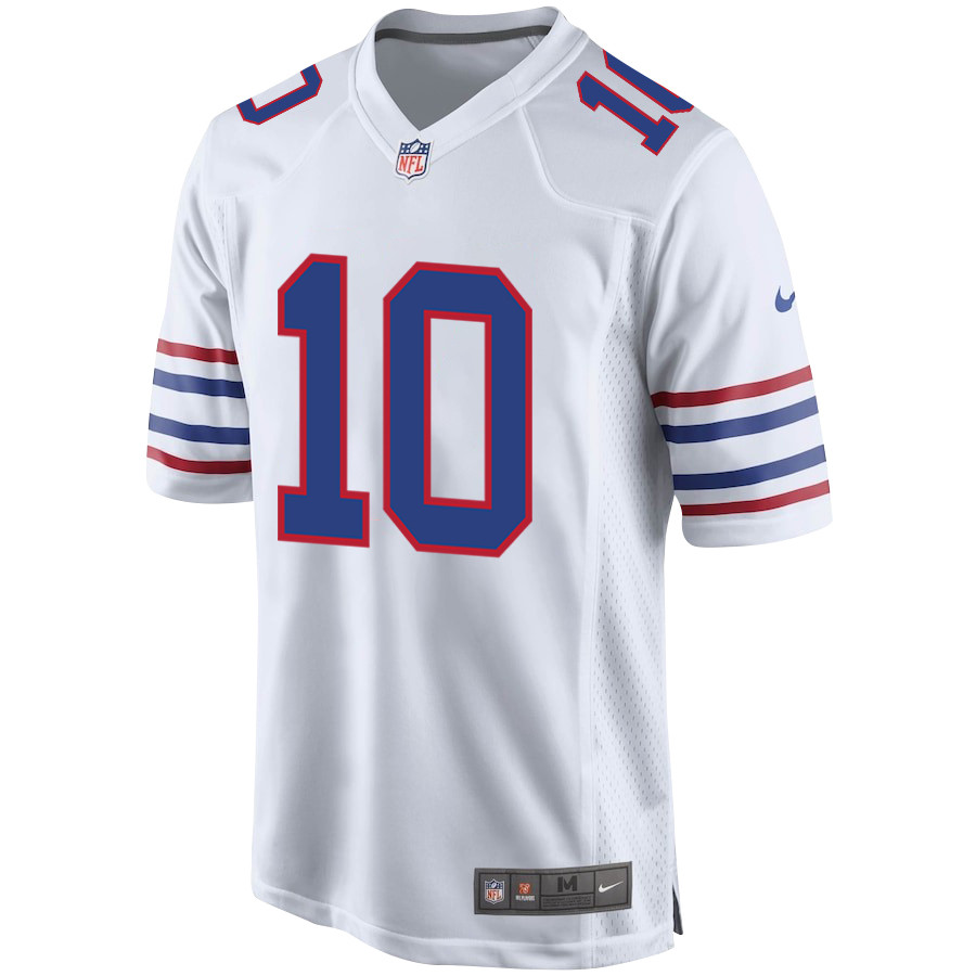 Mitch Trubisky #10 Buffalo Bills Alternate Game Jersey - Men's | White - Image 2