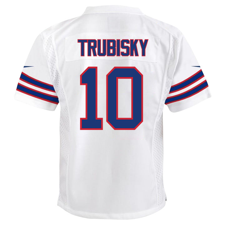 Alternative view of Mitch Trubisky #10 Buffalo Bills Game Jersey - Youth | White