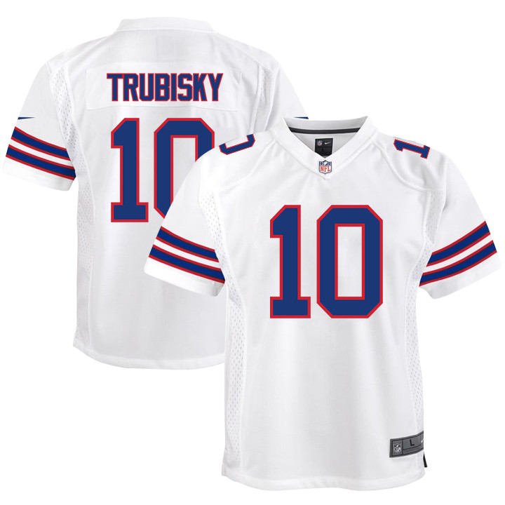 Mitch Trubisky #10 Buffalo Bills Game Jersey - Youth | White