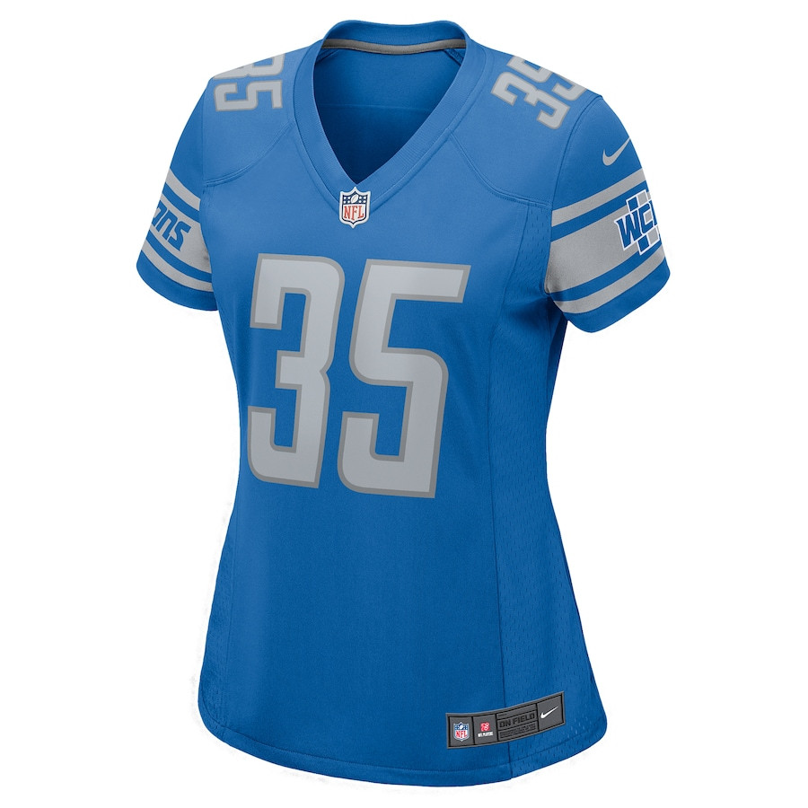 Alternative view of Mohamed Ibrahim #35 Detroit Lions Game Jersey - Women's | Blue