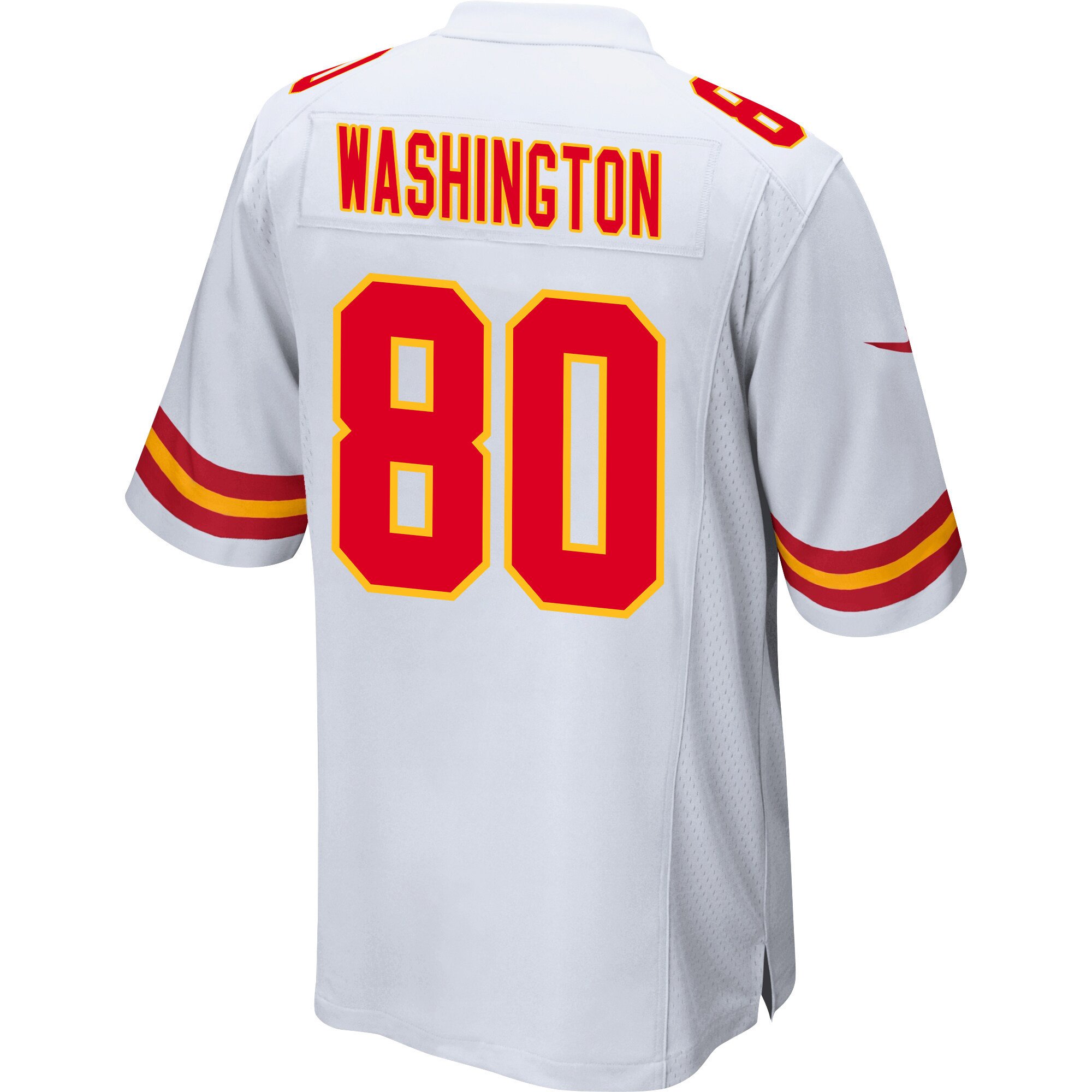 Montrell Washington #80 Kansas City Chiefs Game Jersey - Men's | White - Image 3