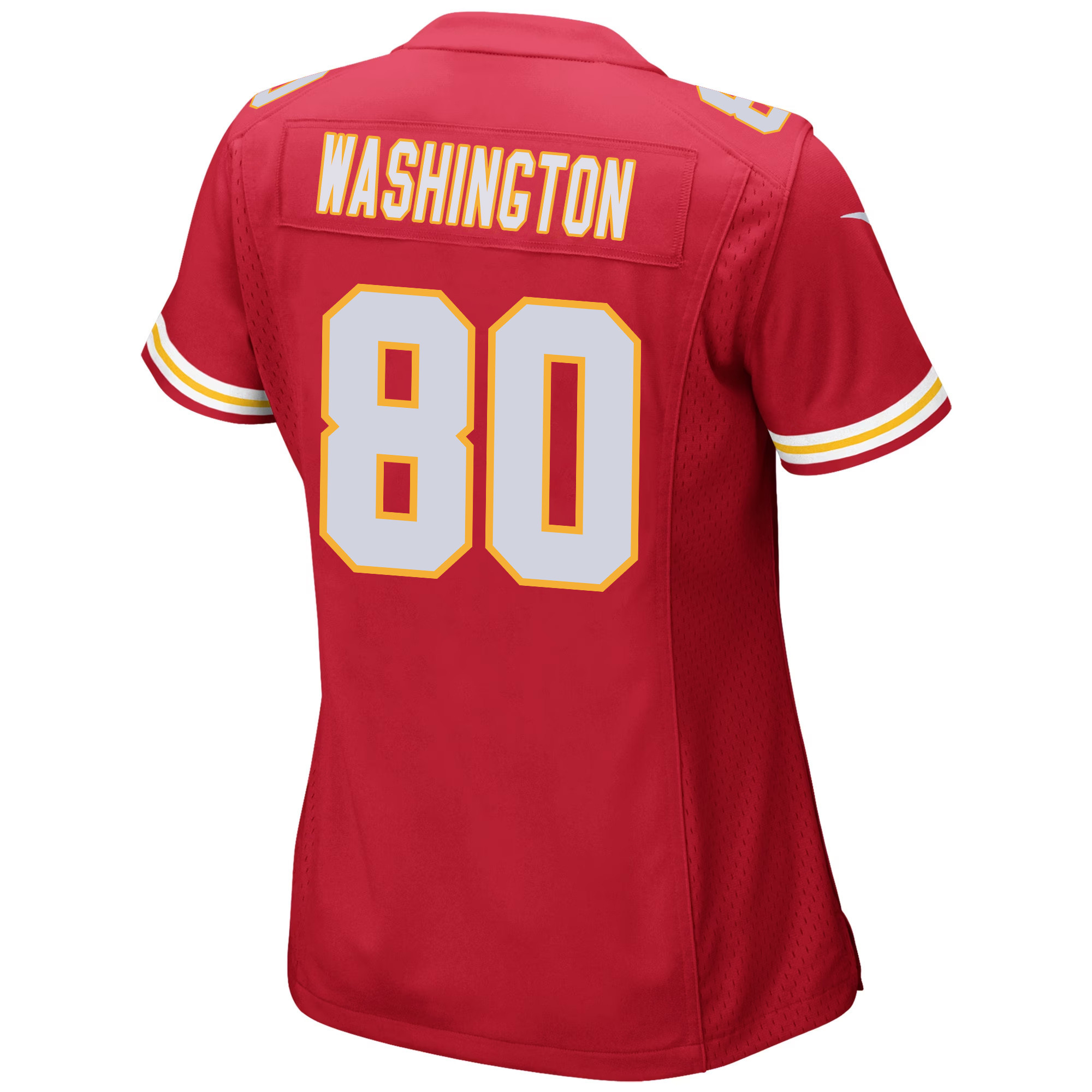 Montrell Washington #80 Kansas City Chiefs Super Bowl LVIII Champions 4X Game Jersey - Women's | Red - Image 3