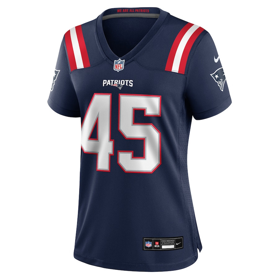 Alternative view of Monty Rice #45 New England Patriots Game Jersey - Women's | Navy