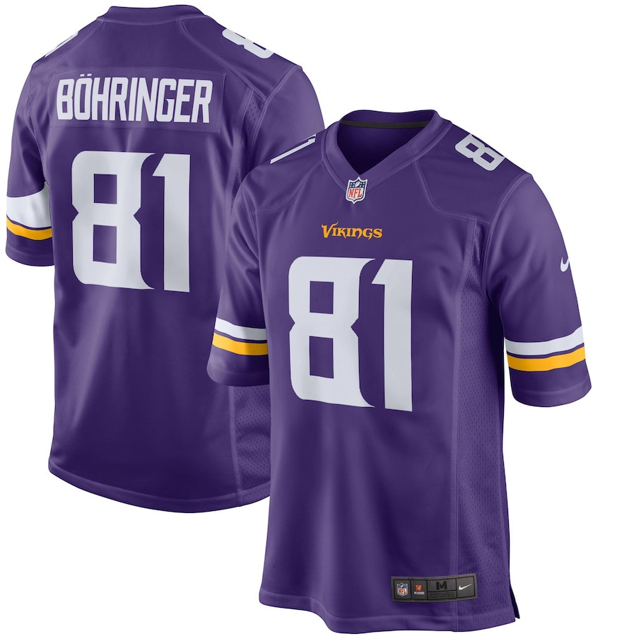Moritz Bohringer #81 Minnesota Vikings Game Jersey - Men's | Purple