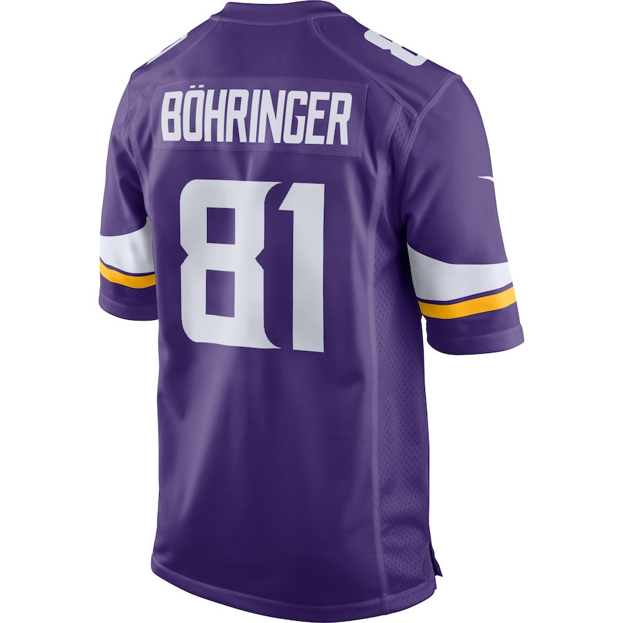 Moritz Bohringer #81 Minnesota Vikings Game Jersey - Men's | Purple - Image 3