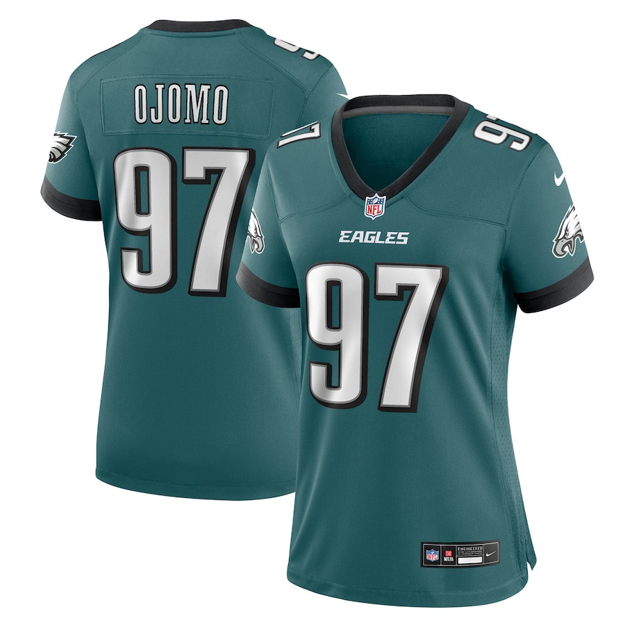 Moro Ojomo #97 Philadelphia Eagles Game Jersey - Women's | Midnight Green