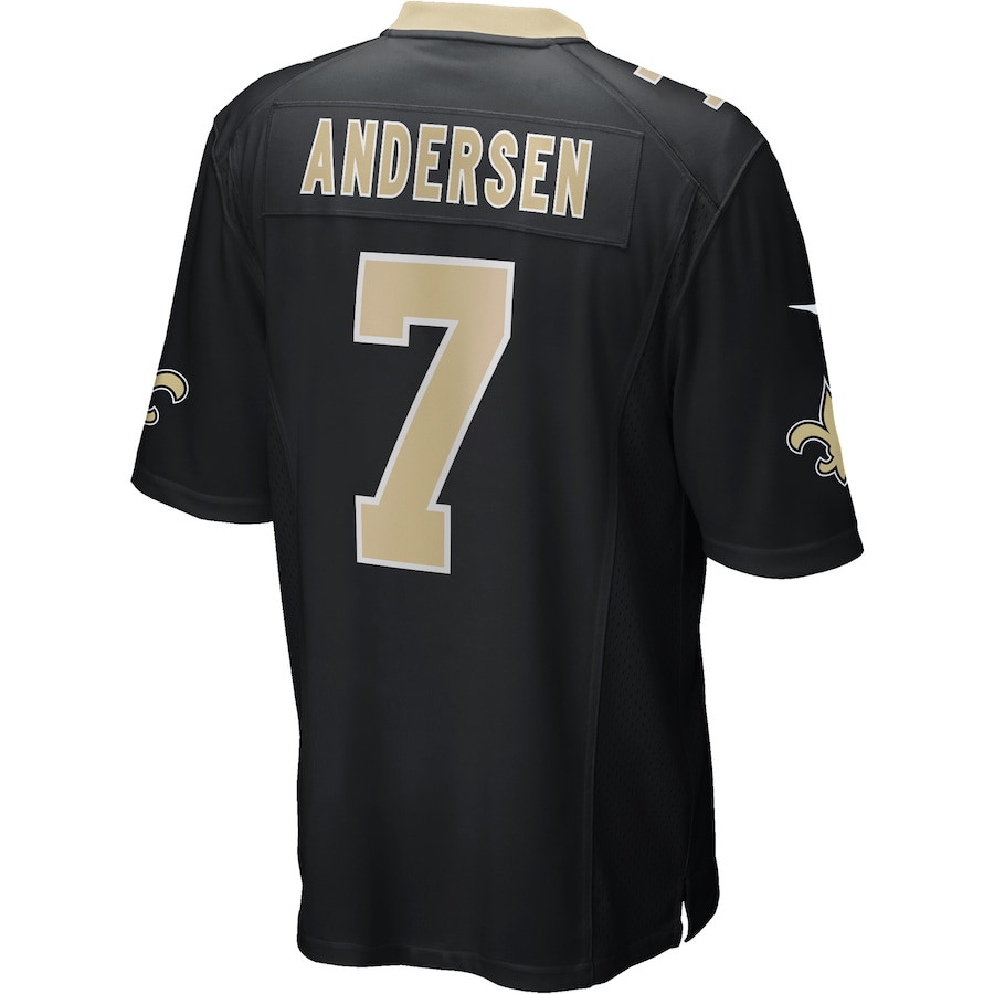 Morten Andersen #7 New Orleans Saints Game Jersey - Men's | Black - Image 3