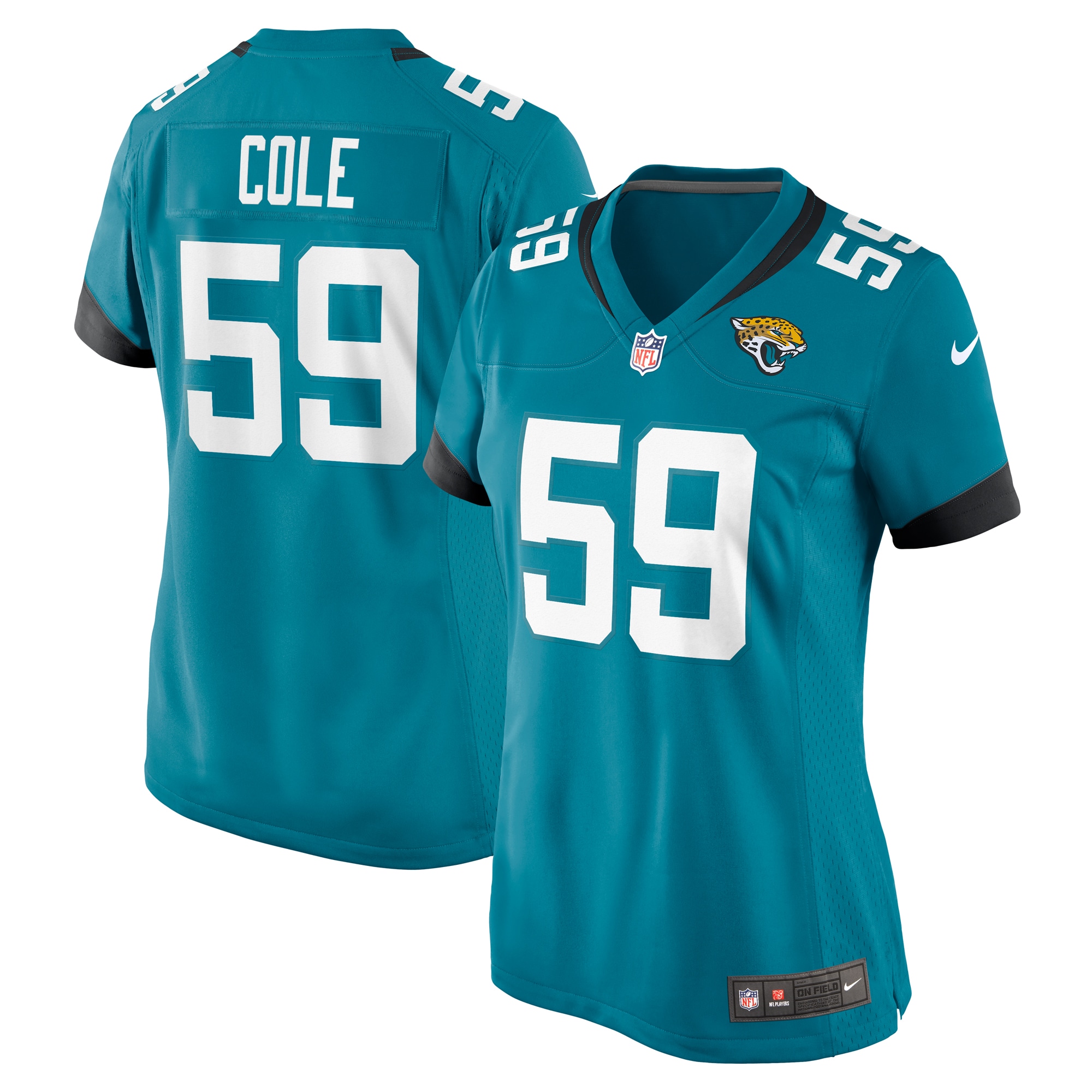 Myles Cole Jacksonville Jaguars Game Jersey - Women's