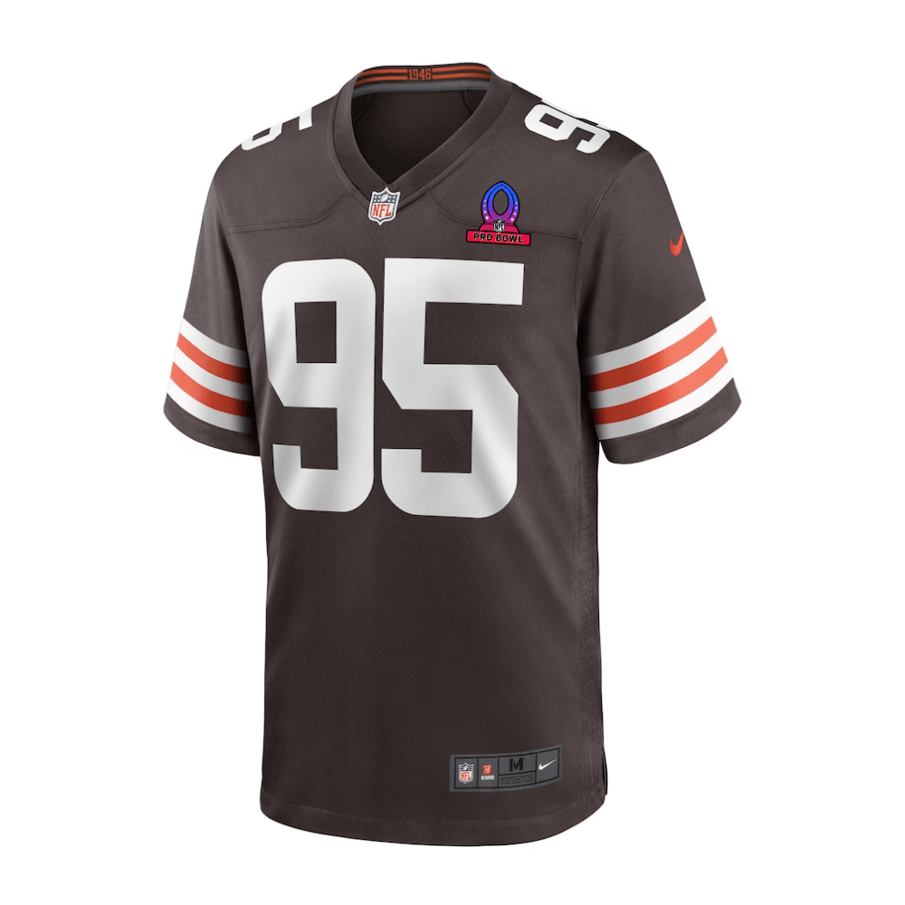 Alternative view of Myles Garrett #95 Cleveland Browns Game Jersey - Men's | Brown