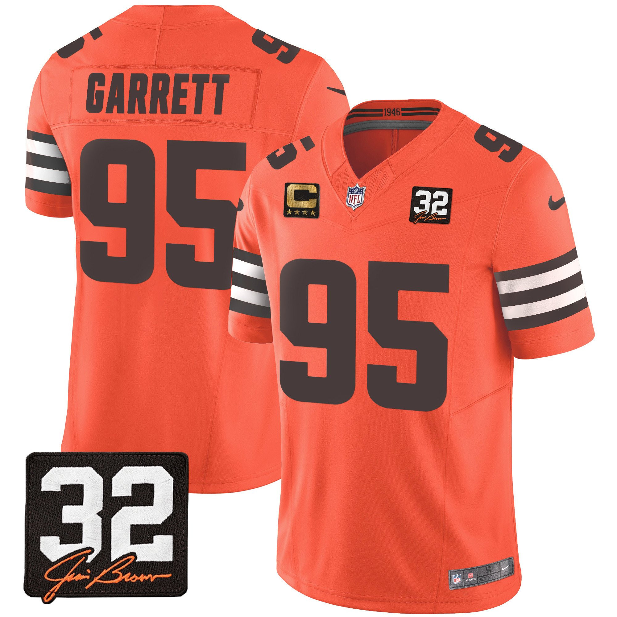 Myles Garrett #95 Cleveland Browns Game Jersey - Men's | Orange
