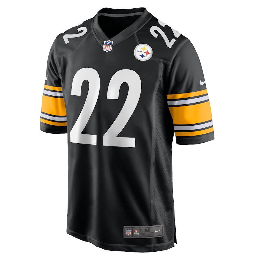 Alternative view of Najee Harris #22 Pittsburgh Steelers Game Jersey - Men's | Black