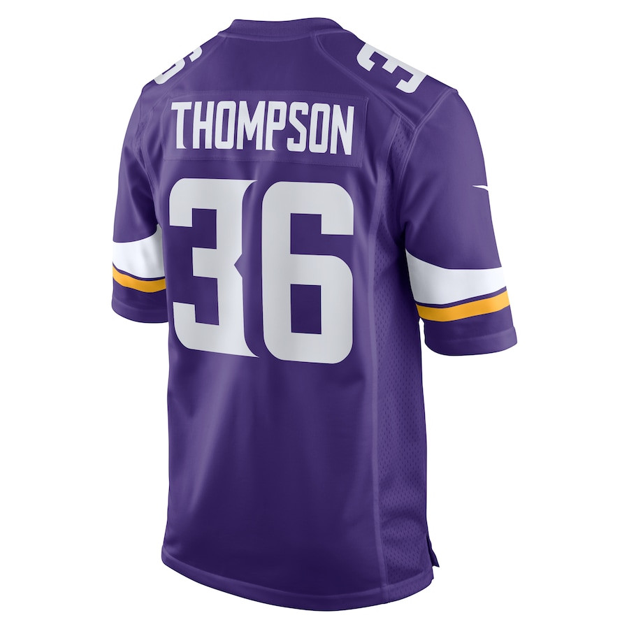 NaJee Thompson #36 Minnesota Vikings Game Jersey - Men's | Purple - Image 3