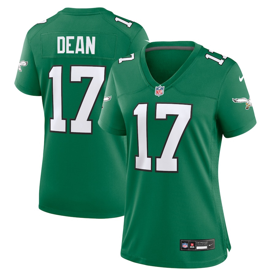 Nakobe Dean #17 Philadelphia Eagles Alternate Game Jersey - Women's | Kelly Green