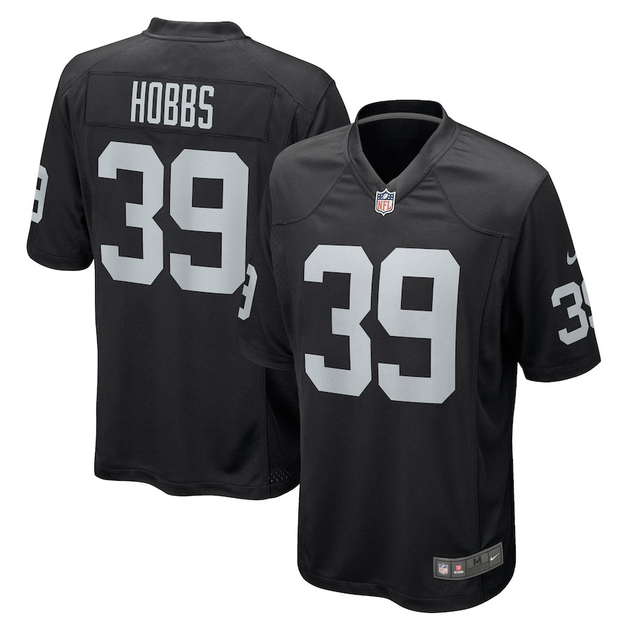 Nate Hobbs #39 Las Vegas Raiders Game Jersey - Men's | Black