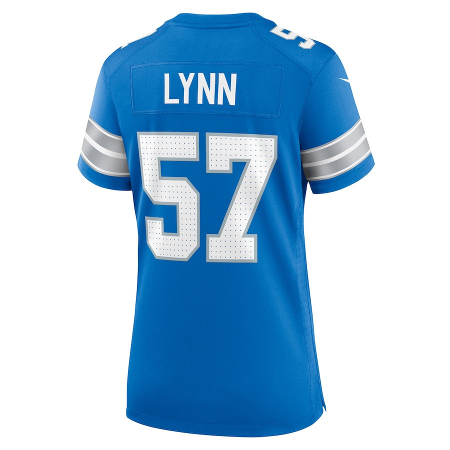 Nate Lynn #57 Detroit Lions Game Jersey - Women's | Blue - Image 3
