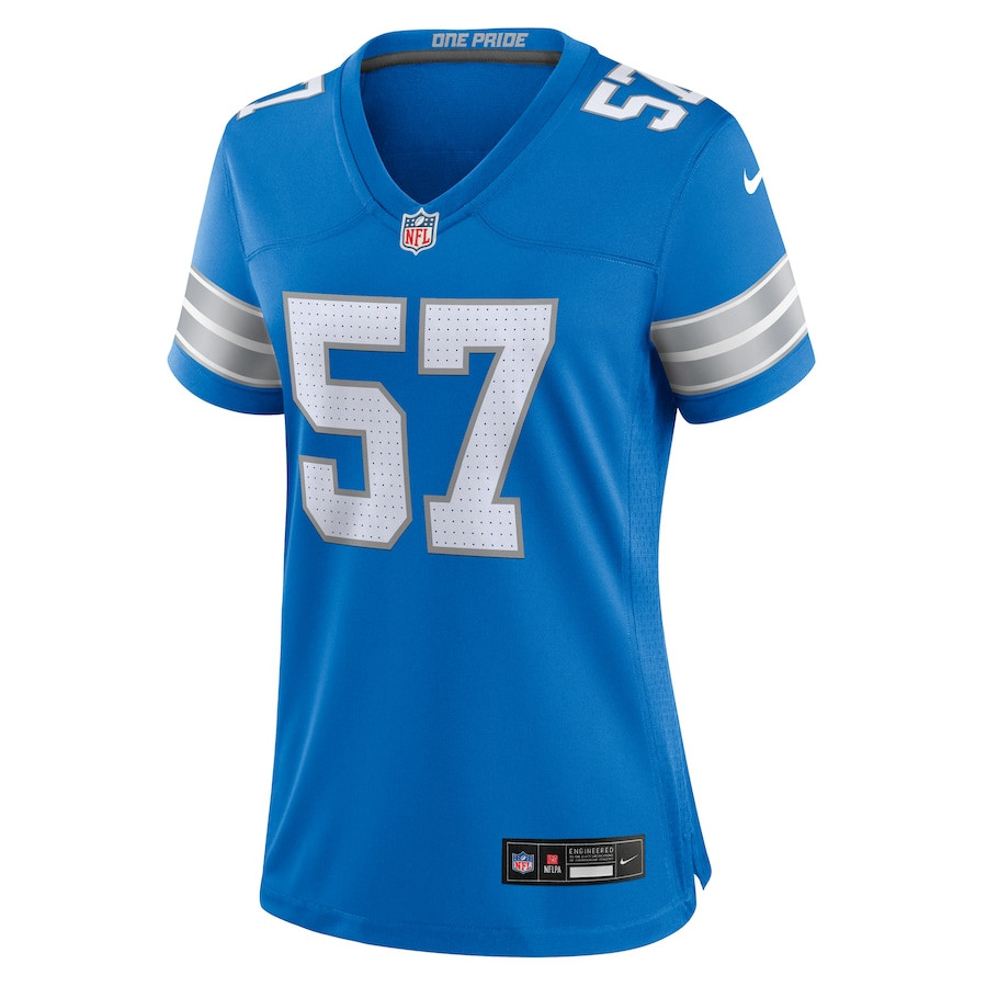 Alternative view of Nate Lynn #57 Detroit Lions Game Jersey - Women's | Blue