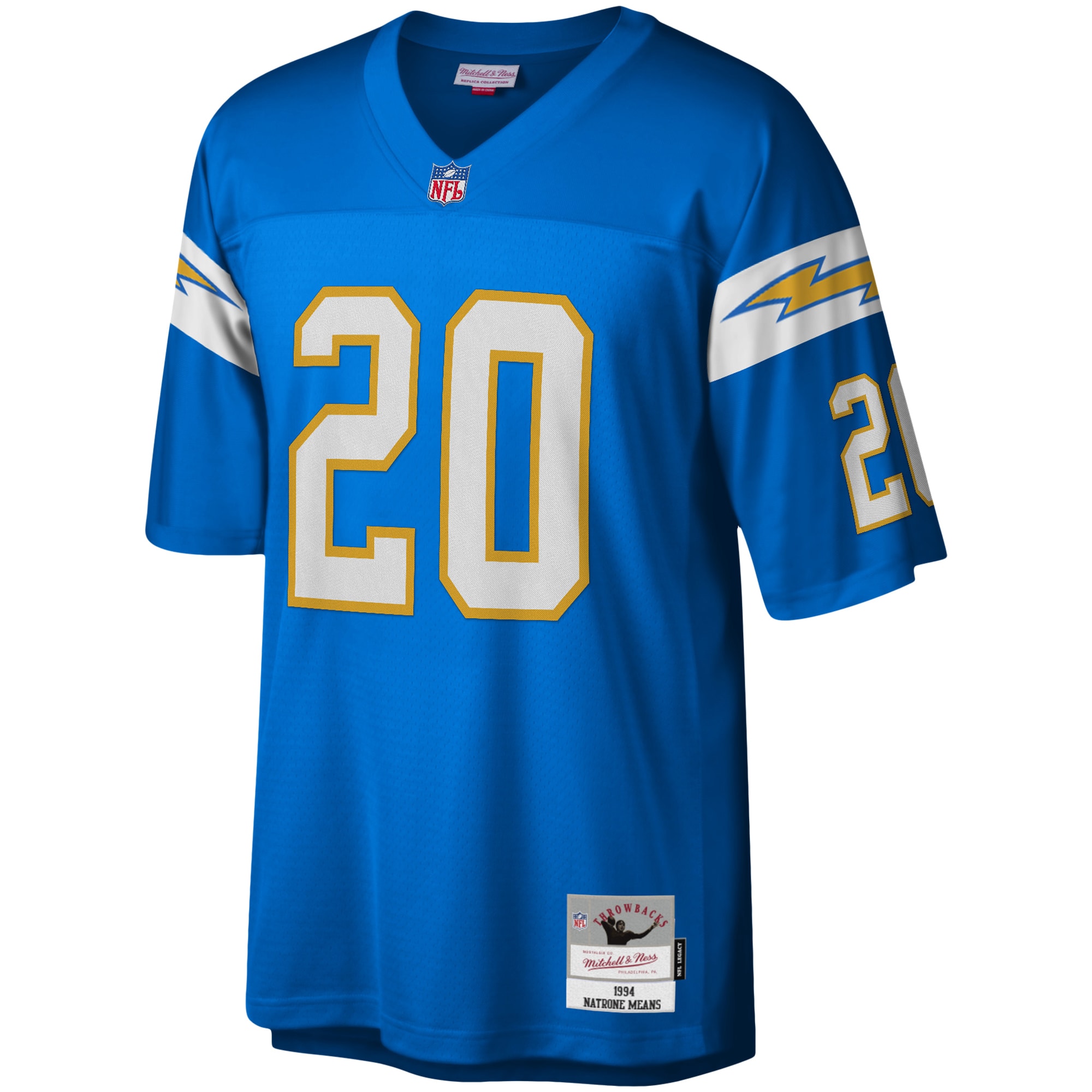 Alternative view of Natrone Means Mitchell & Ness Los Angeles Chargers Game Jersey - Men's