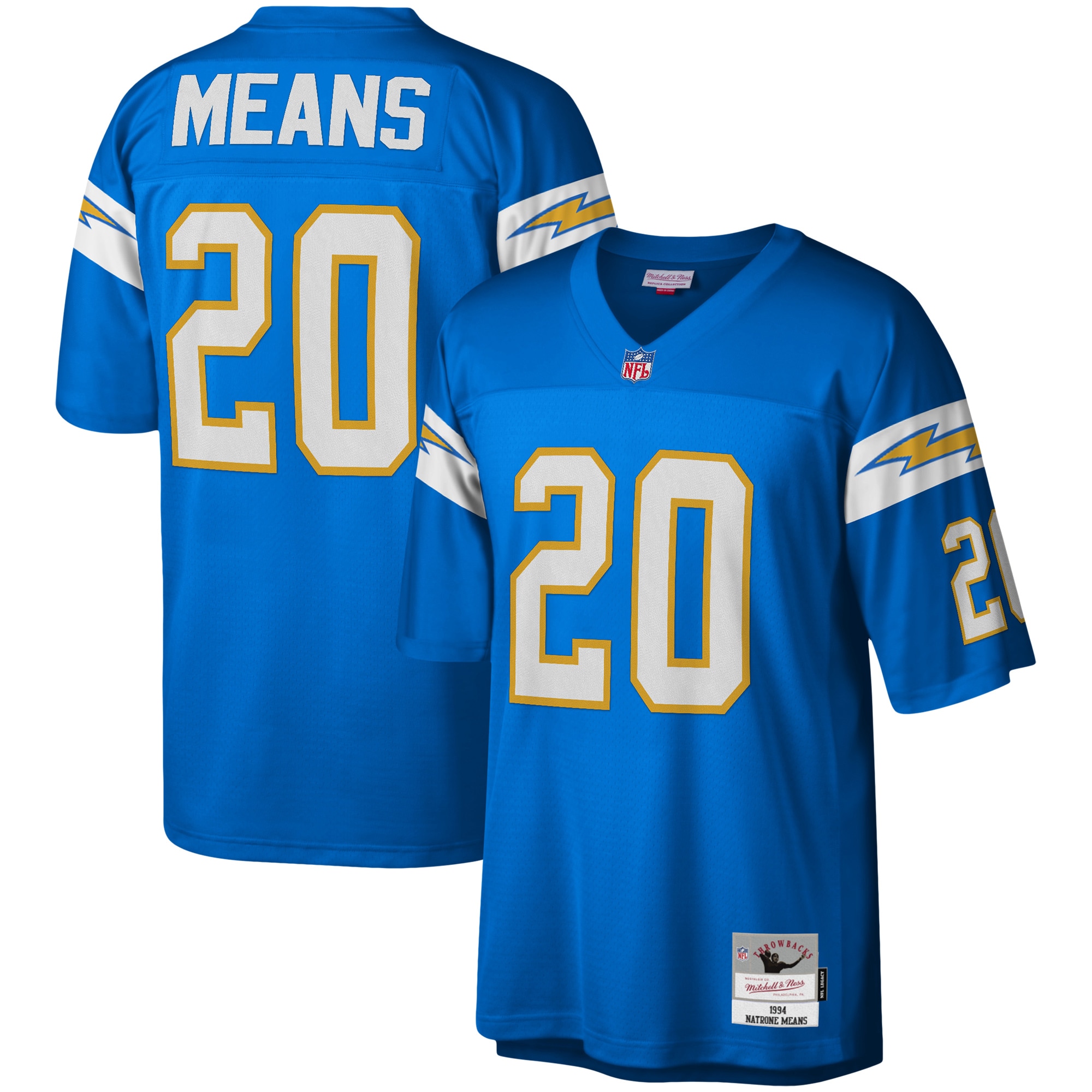 Natrone Means Mitchell & Ness Los Angeles Chargers Game Jersey - Men's